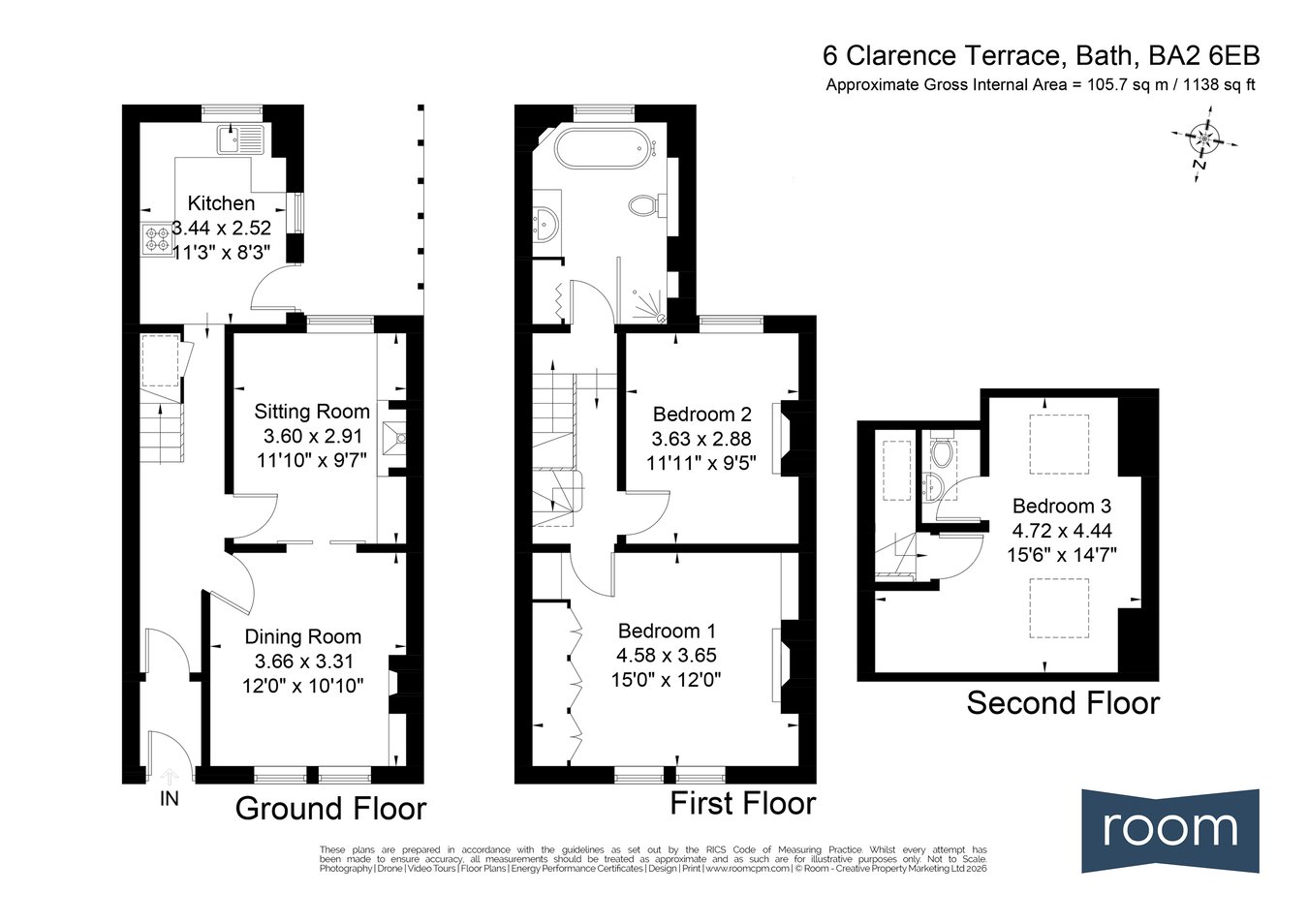 6, Clarence Terrace, Bath floorplan