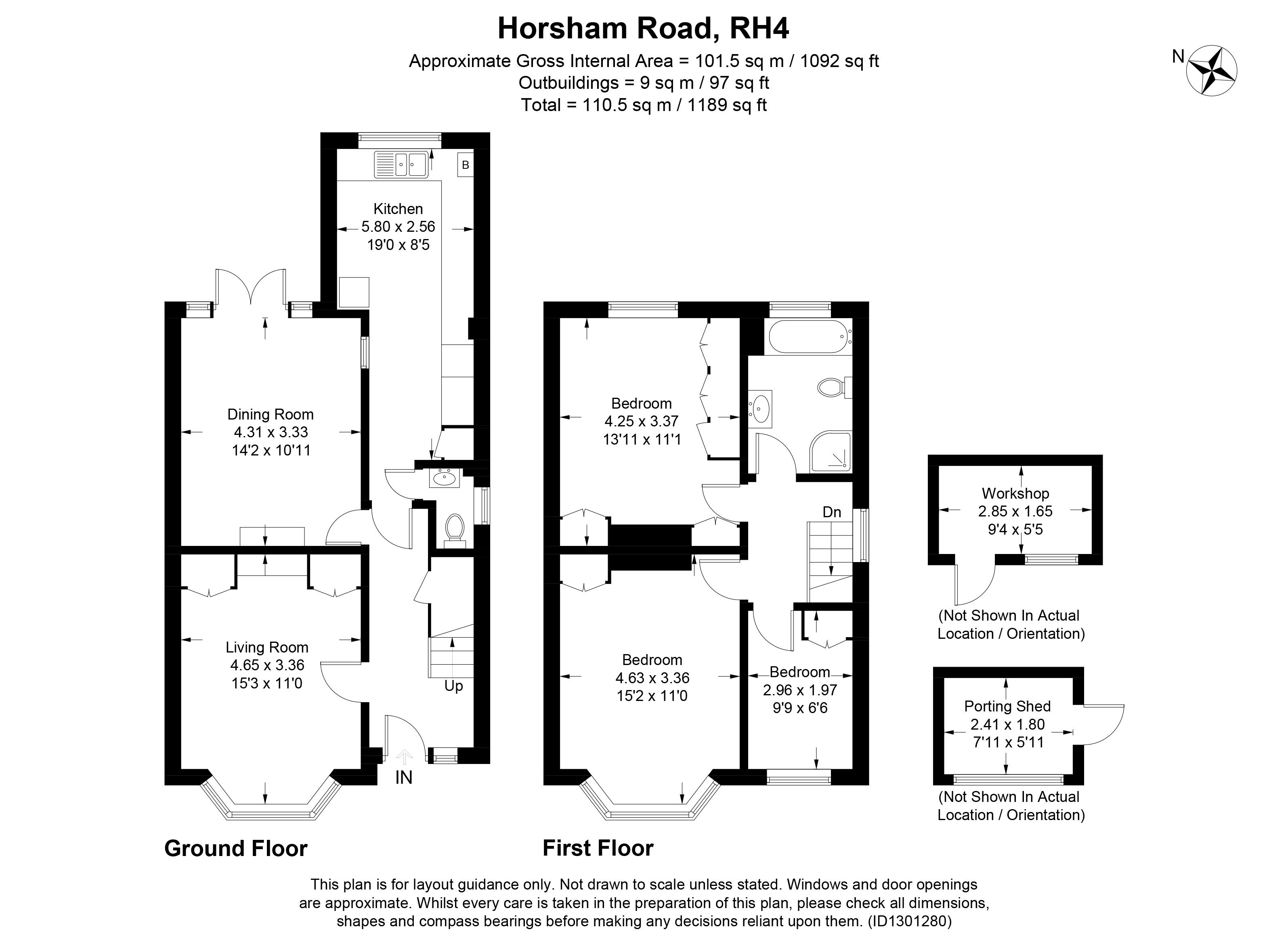 Rosedene, Horsham Road, Dorking floorplan