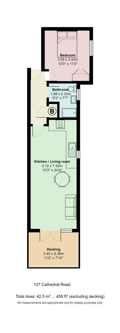 3, 127, Cathedral Road, Cardiff floorplan