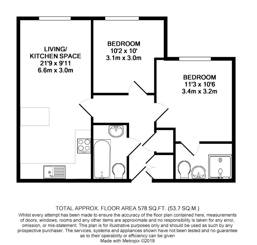 2 Bedrooms Flat for sale in Addlestone, Surrey KT15