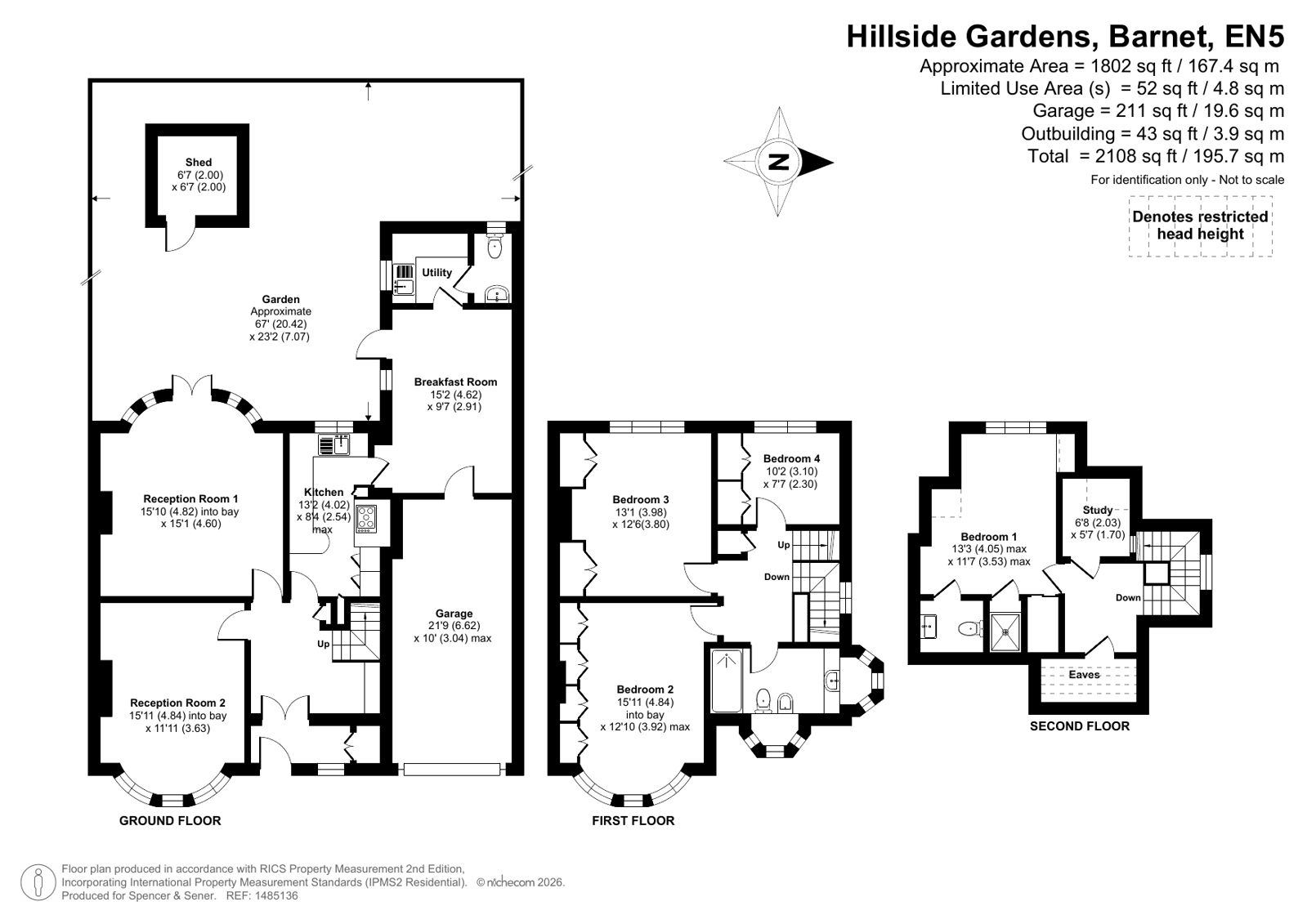 12, Hillside Gardens, High Barnet floorplan