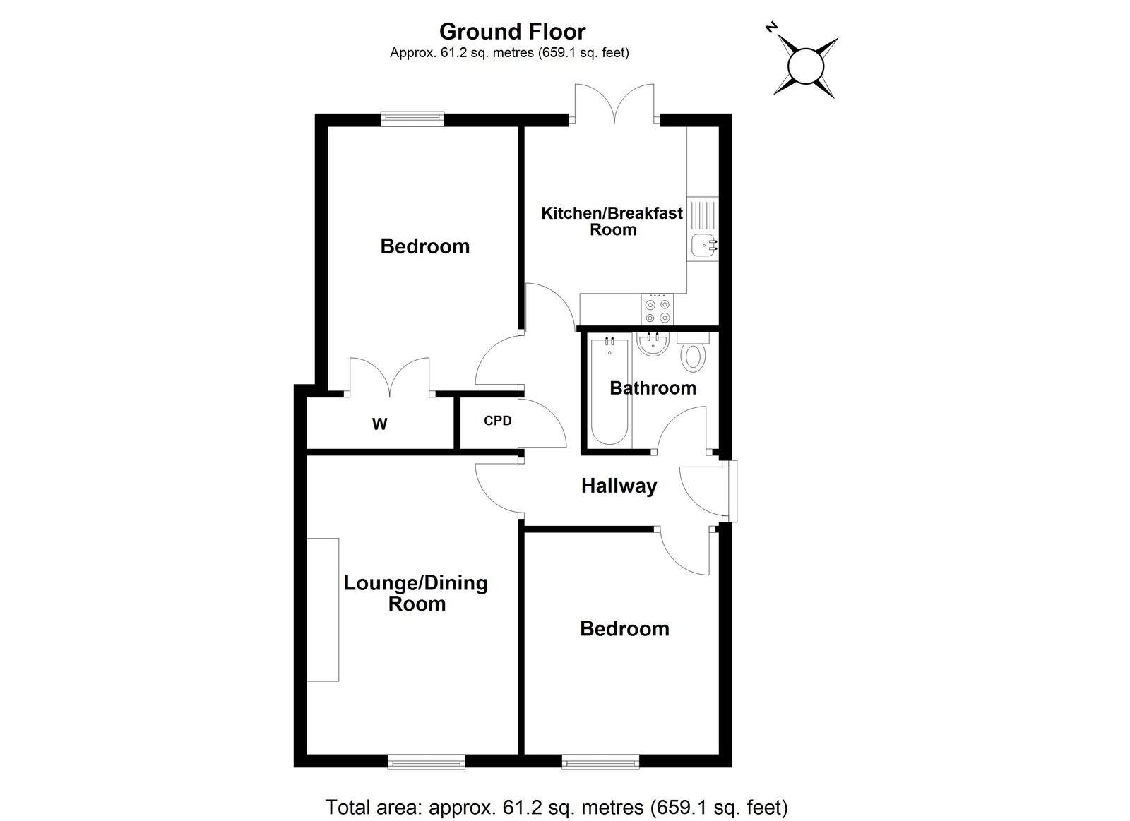 Highcliffe, 10,Flat 3, Louisa Terrace, Exmouth floorplan