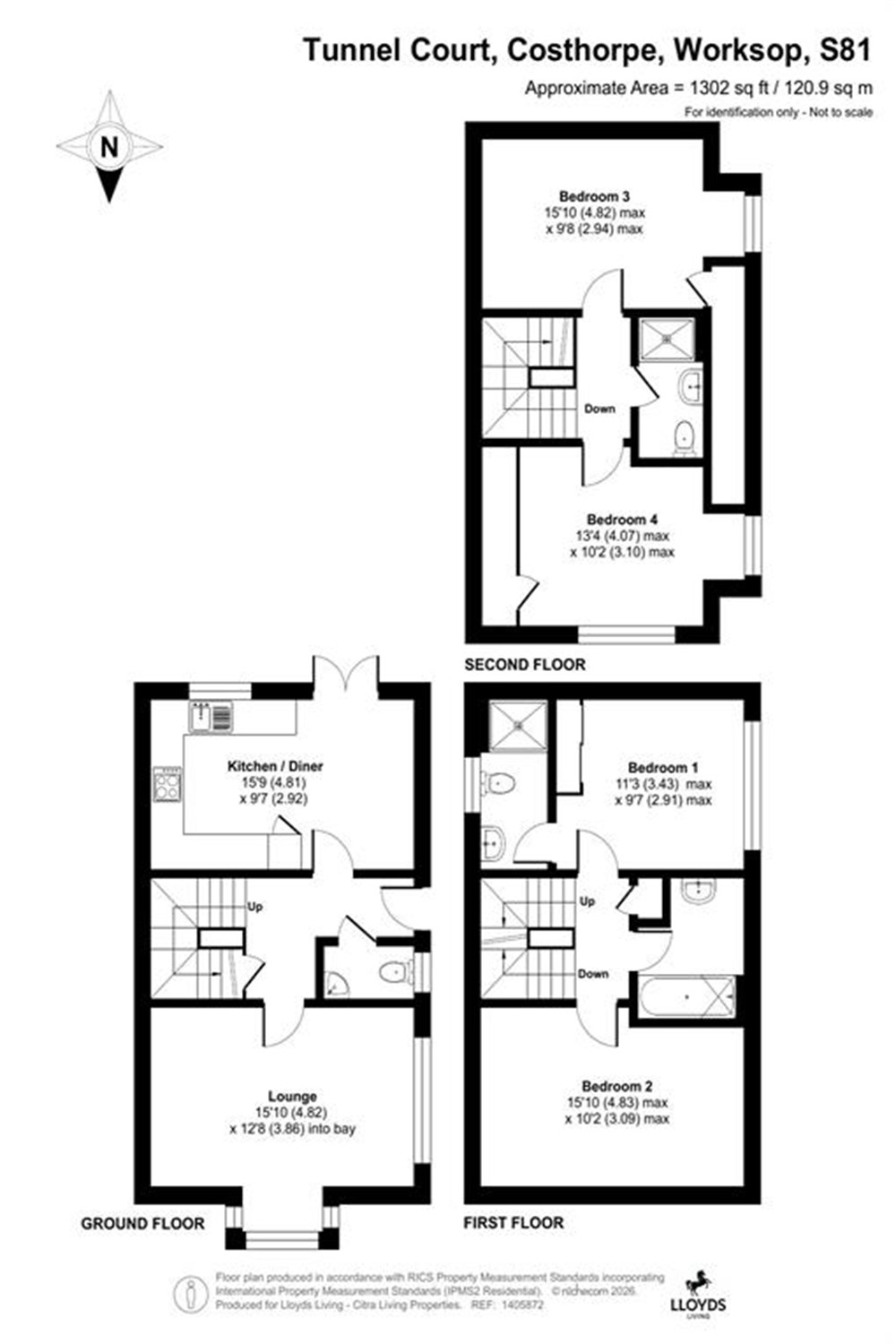 34, Sylvester Crescent, Costhorpe, Worksop floorplan