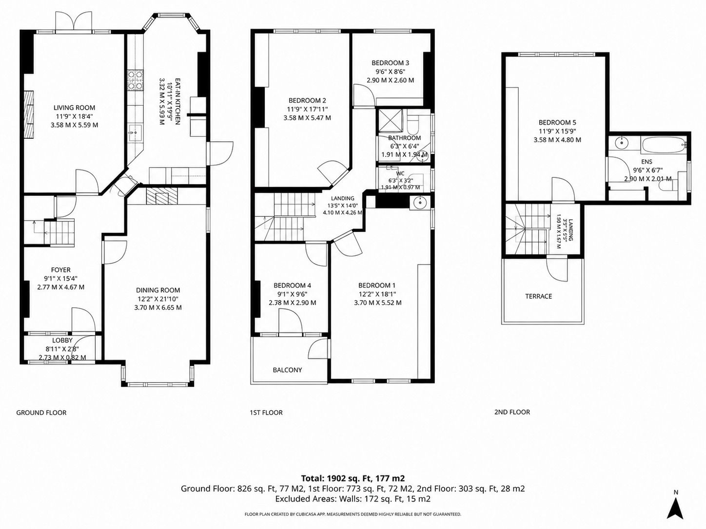 75, Cholmeley Crescent, London floorplan