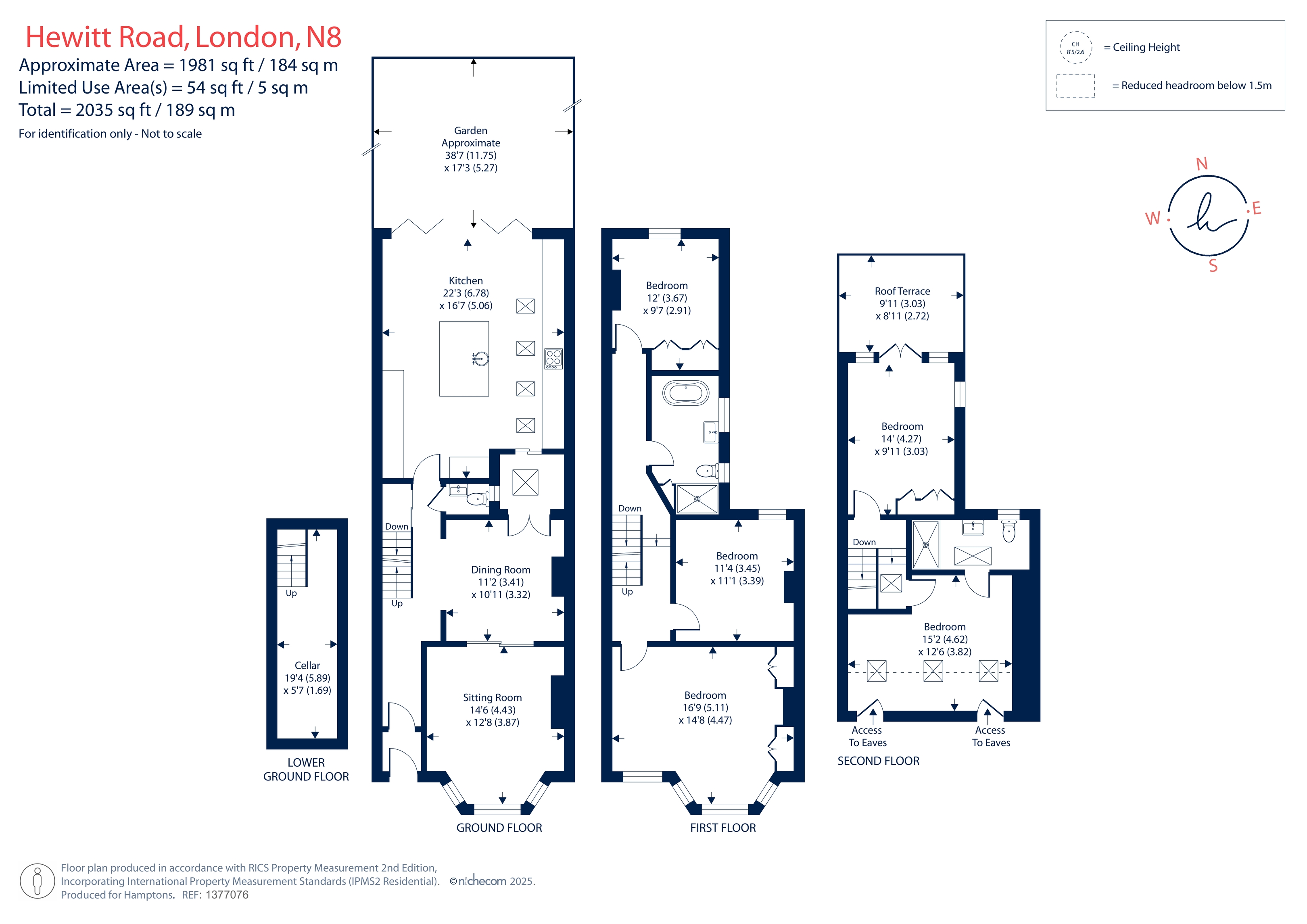15, Hewitt Road, London floorplan