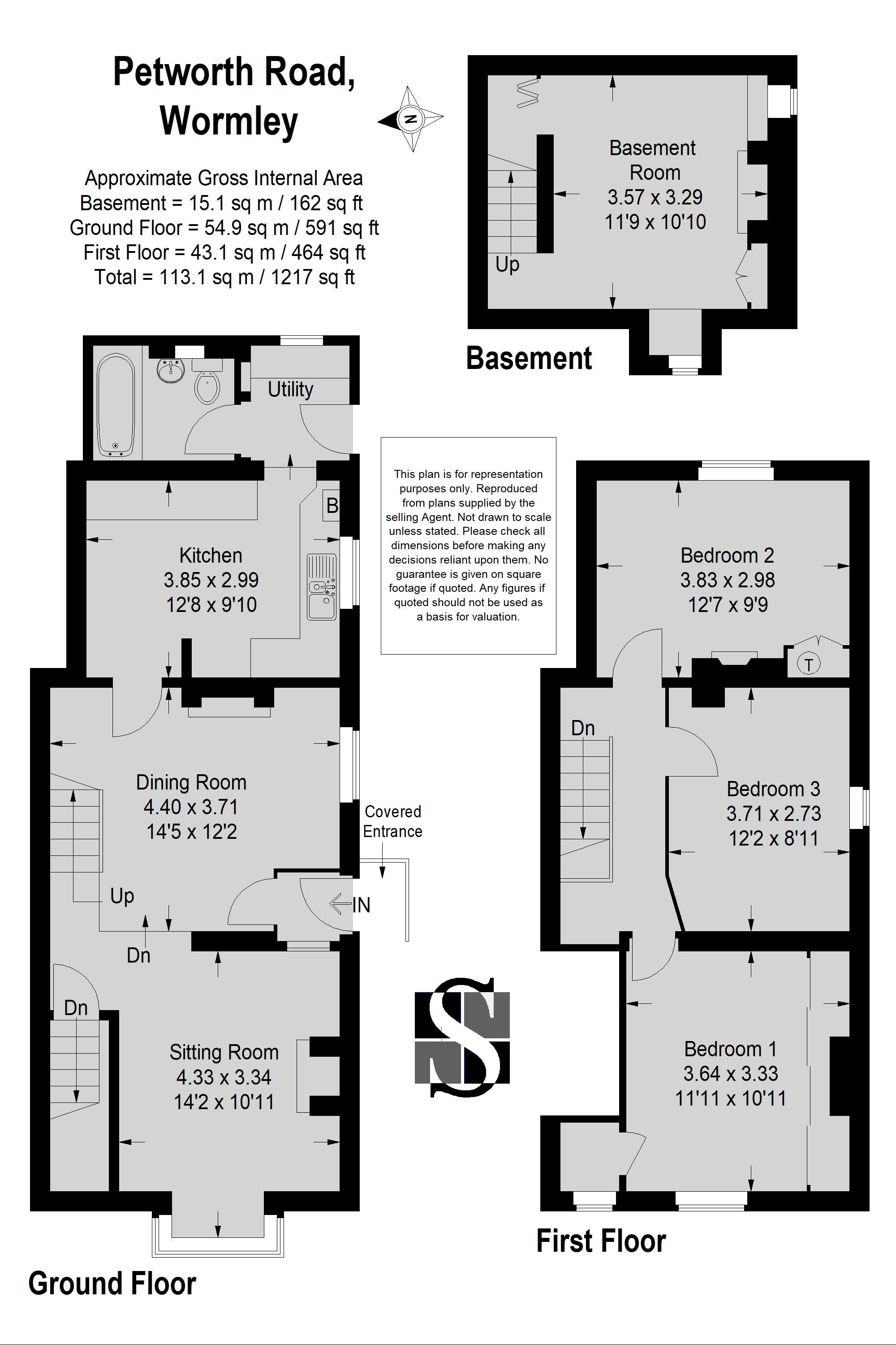 3 Bedrooms Semi-detached house for sale in North Lodge, Petworth Road, Wormley, Godalming GU8