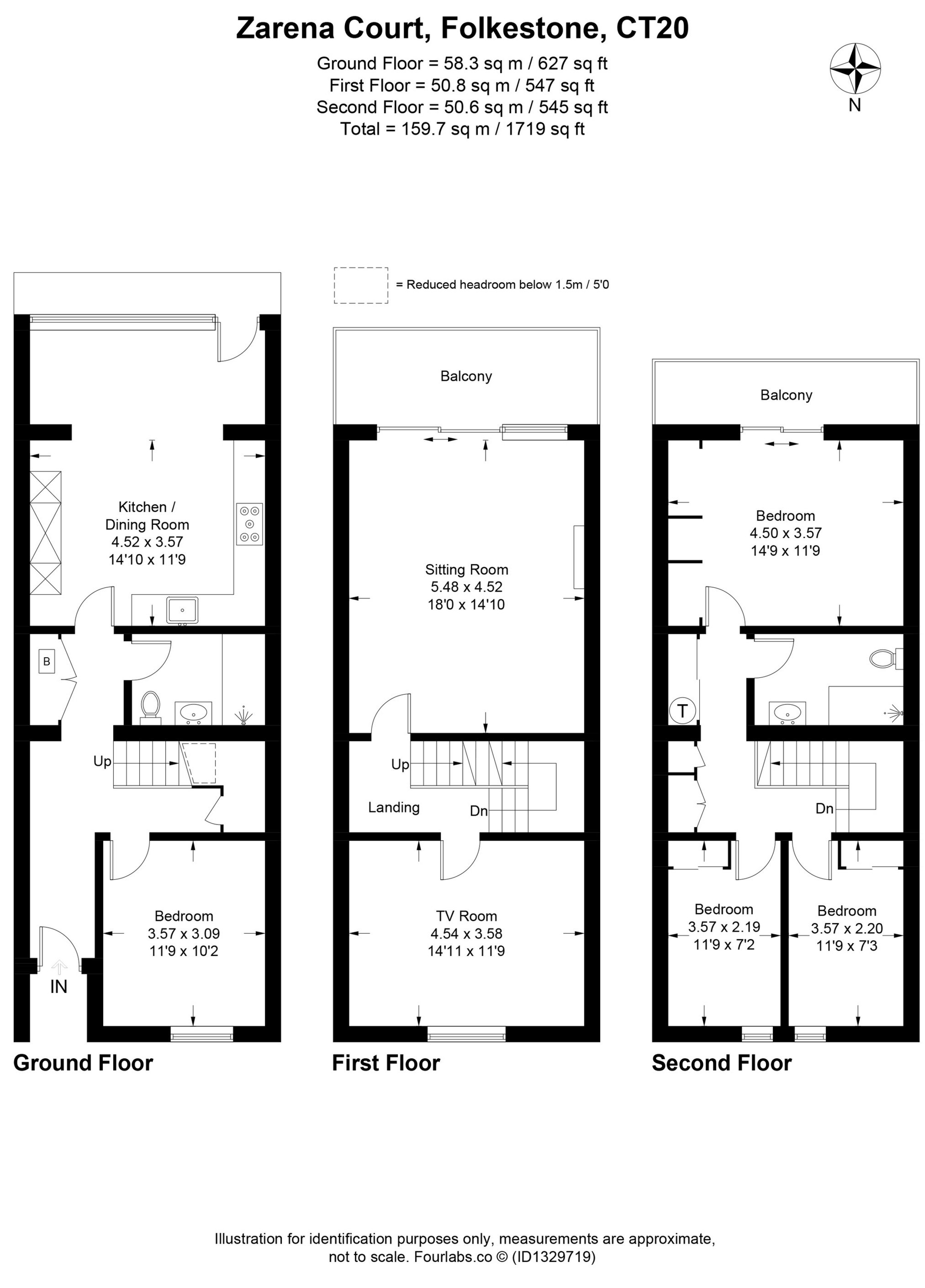 3 Zarena Court, The Riviera, Folkestone floorplan