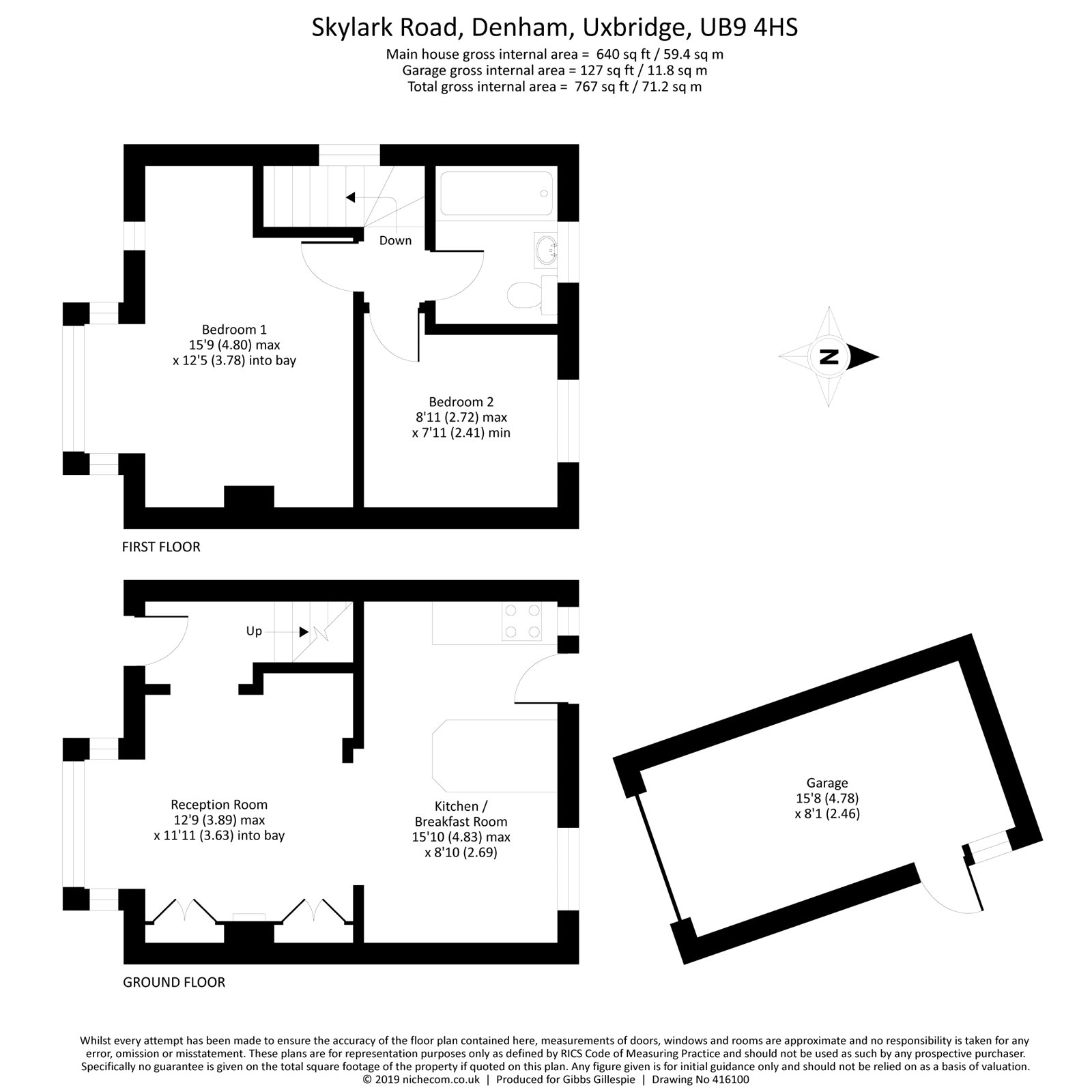 2 Bedrooms Semi-detached house for sale in Skylark Road, Denham, Uxbridge, Middlesex UB9