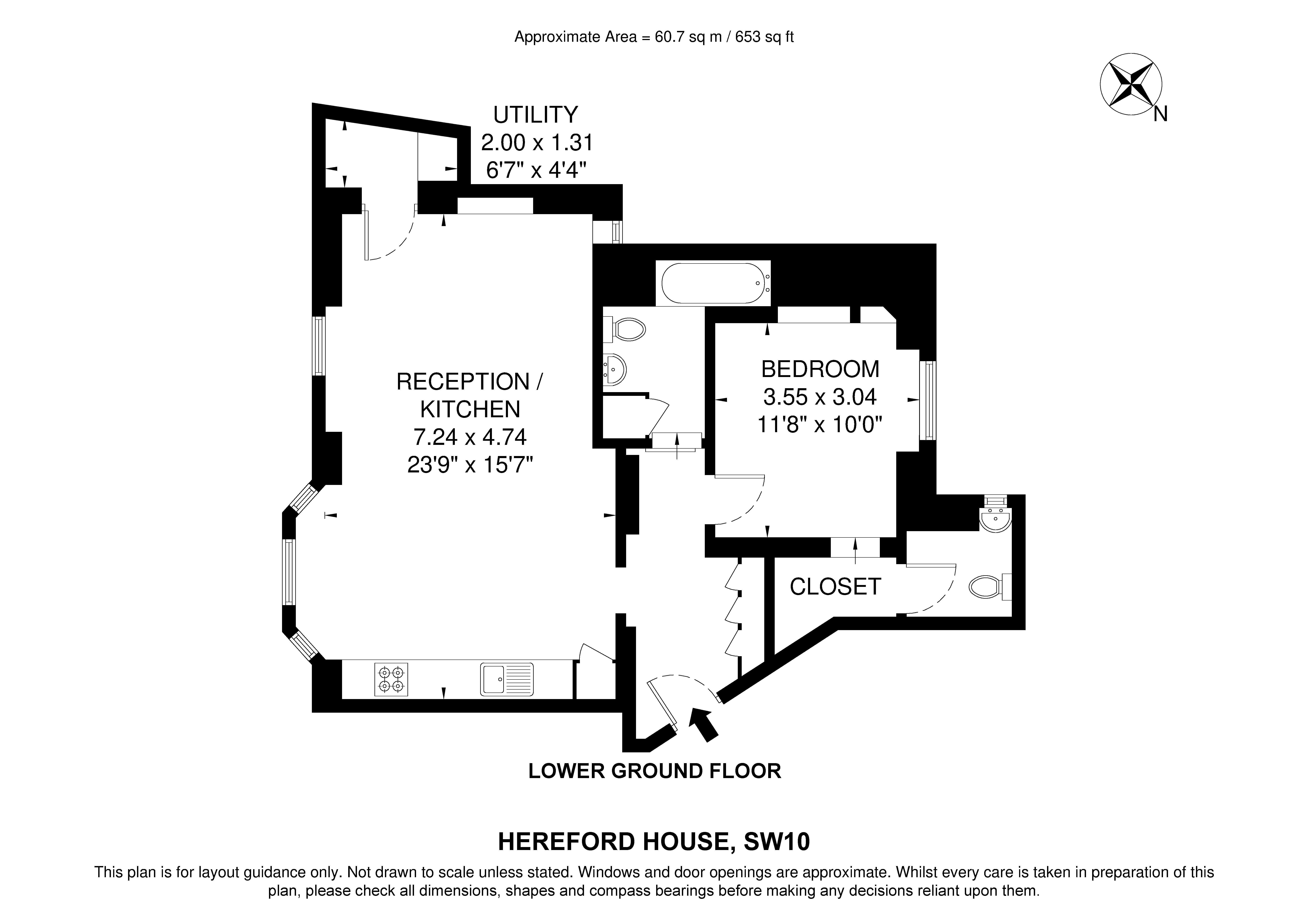 28, Hereford House, London floorplan