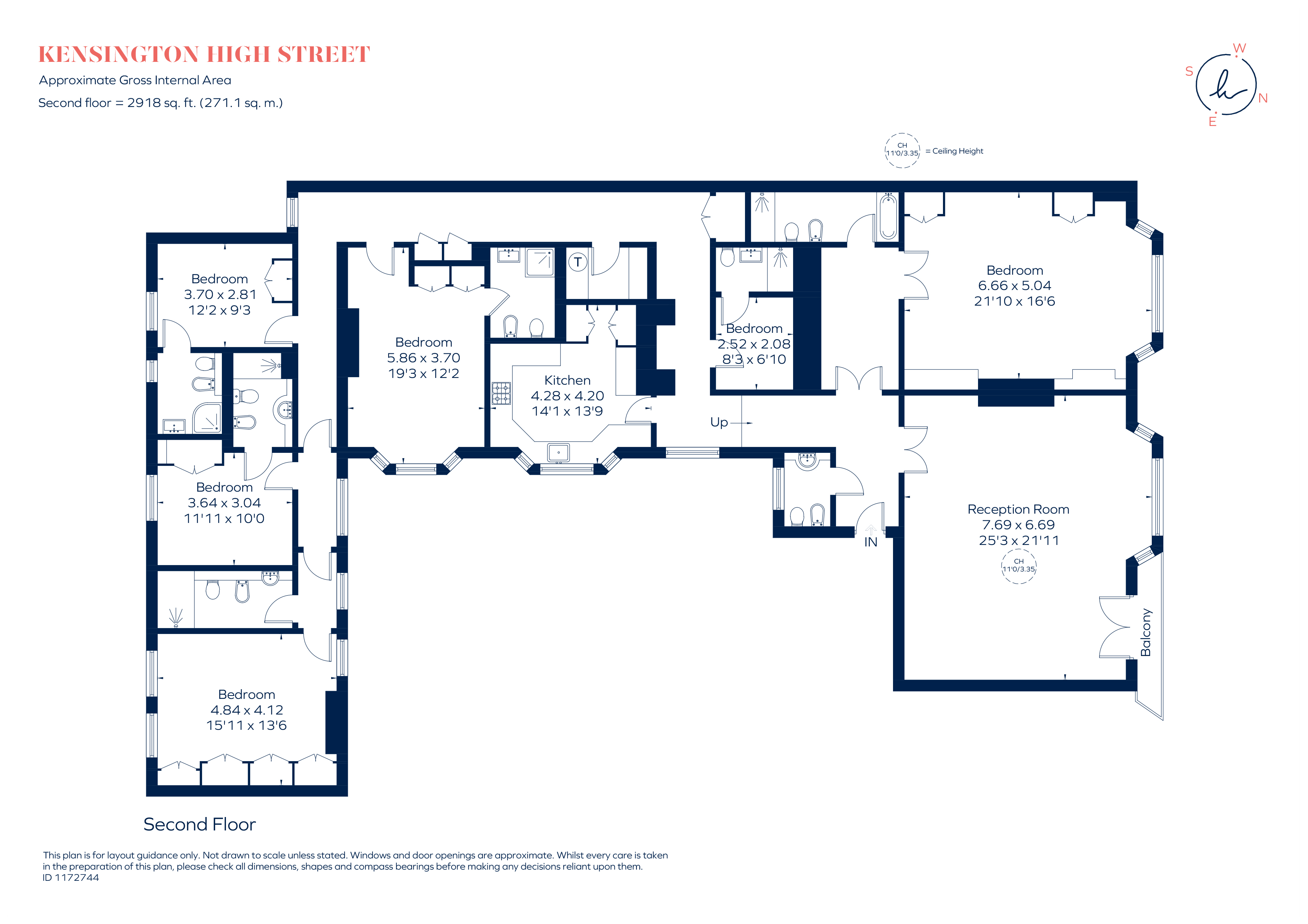 Flat 6, Cumberland House, Kensington Road, London floorplan
