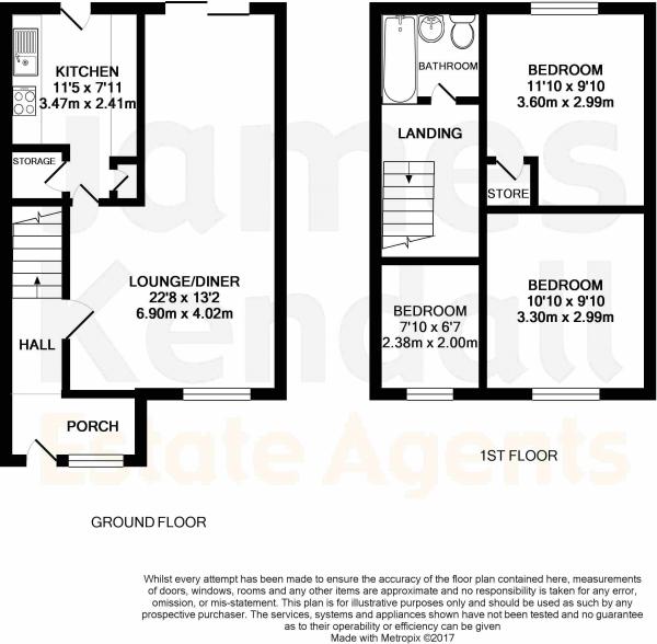 3 Bedrooms Terraced house to rent in Rosedale Way, Kempston, Bedford MK42