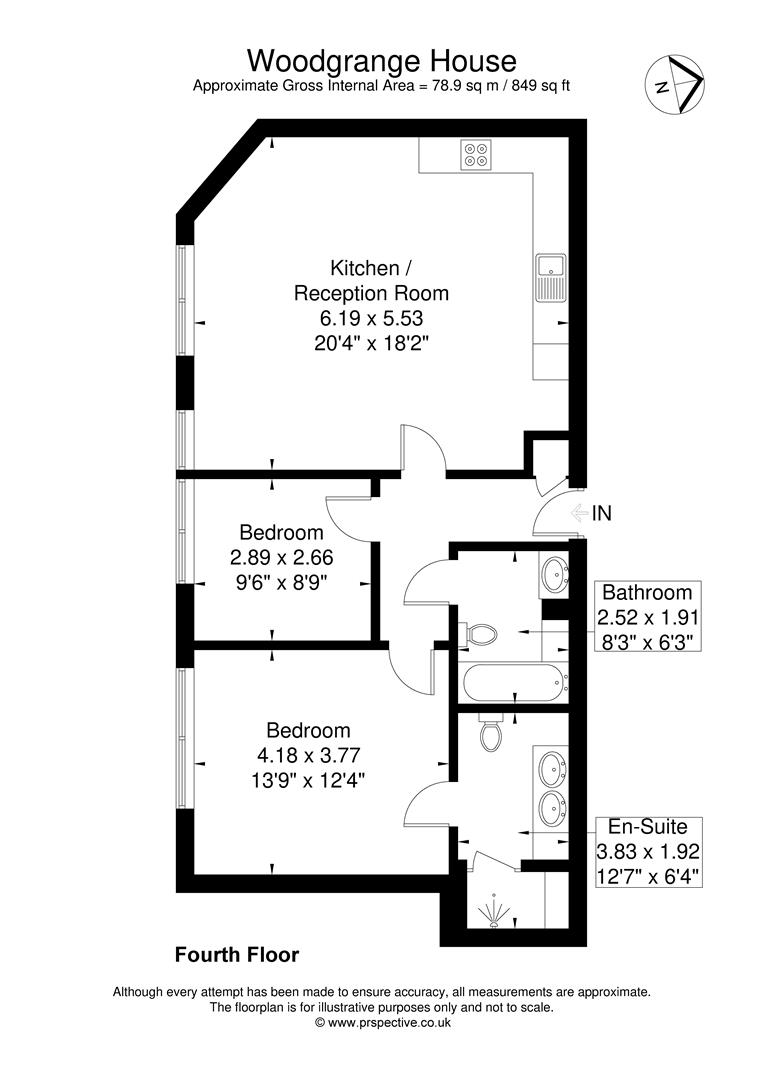 Flat 24, Woodgrange House, 429, Uxbridge Road, London floorplan