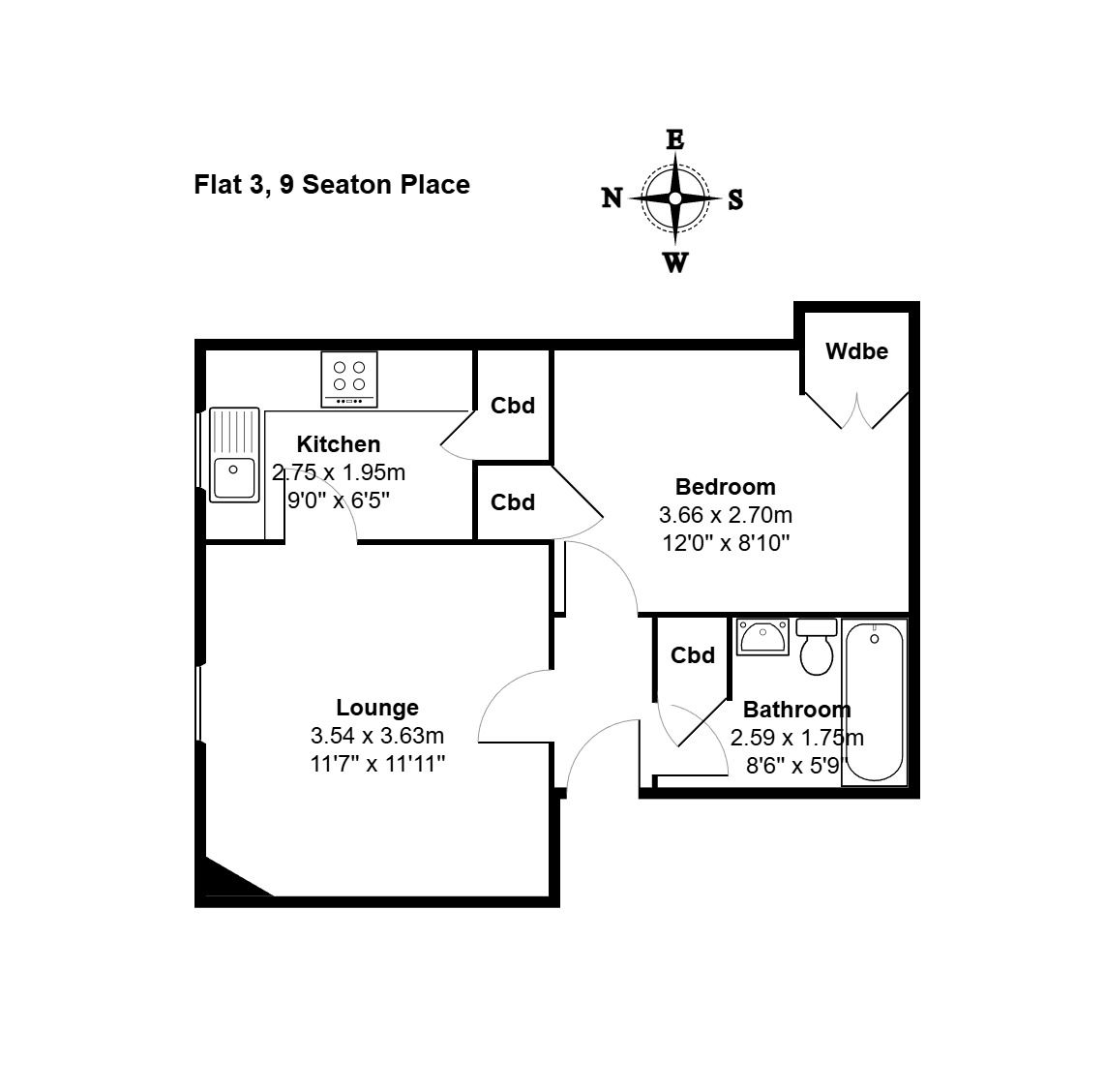 Flat 3, Aberdeen floorplan