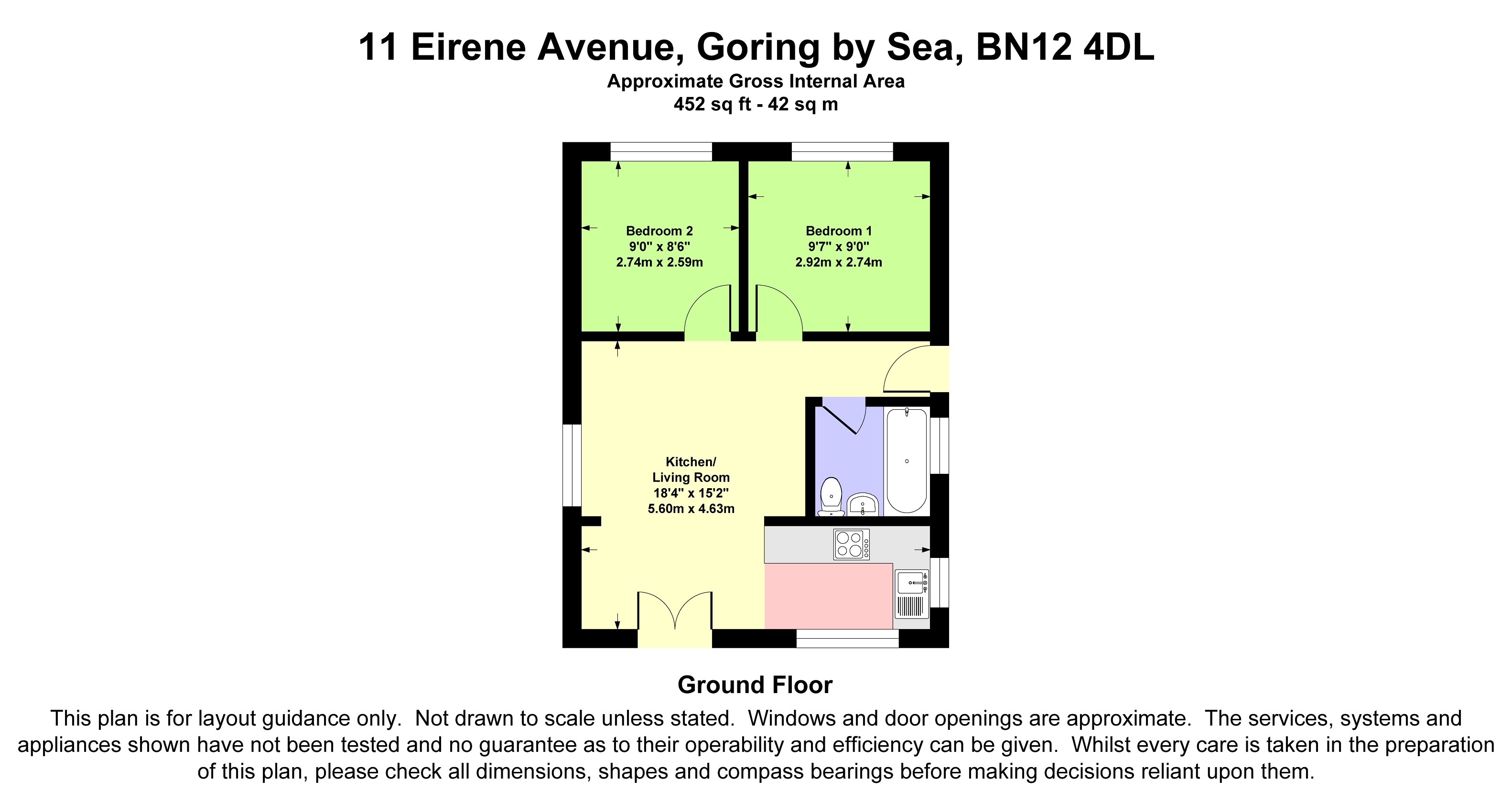 11, Eirene Avenue, Worthing floorplan