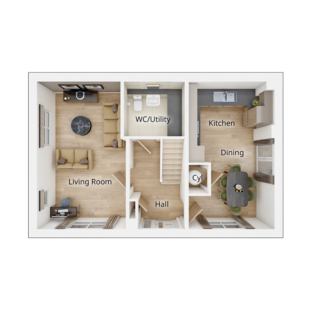 The Aynesdale - Plot 45, Springhill Gardens, Springfield Road, Barrhead floorplan