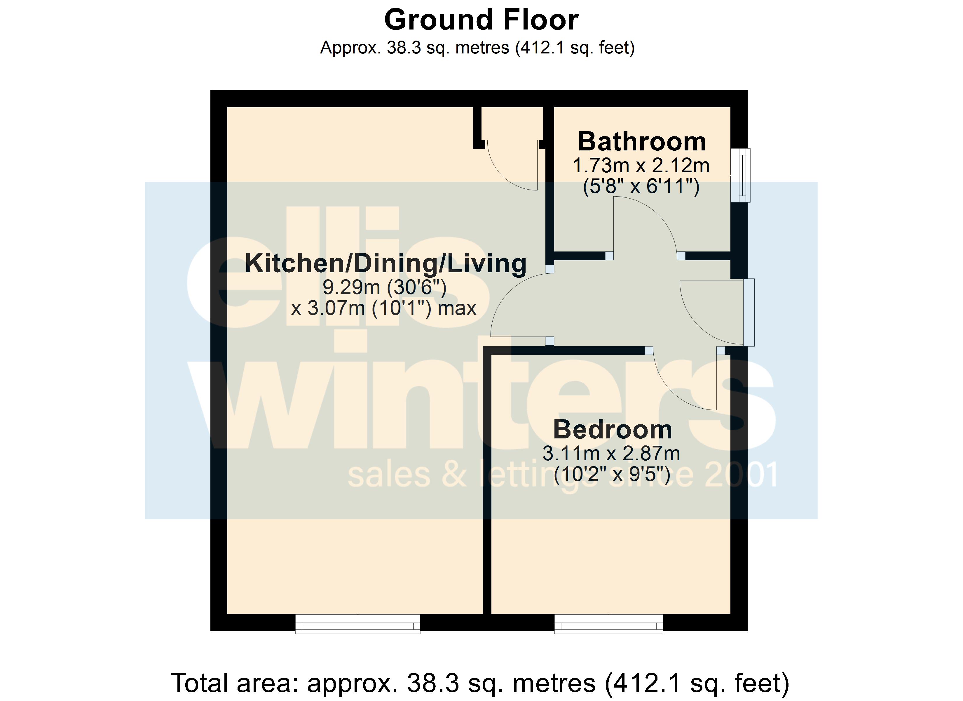 Flat 2 Hereward Court, Railway Lane, Chatteris floorplan
