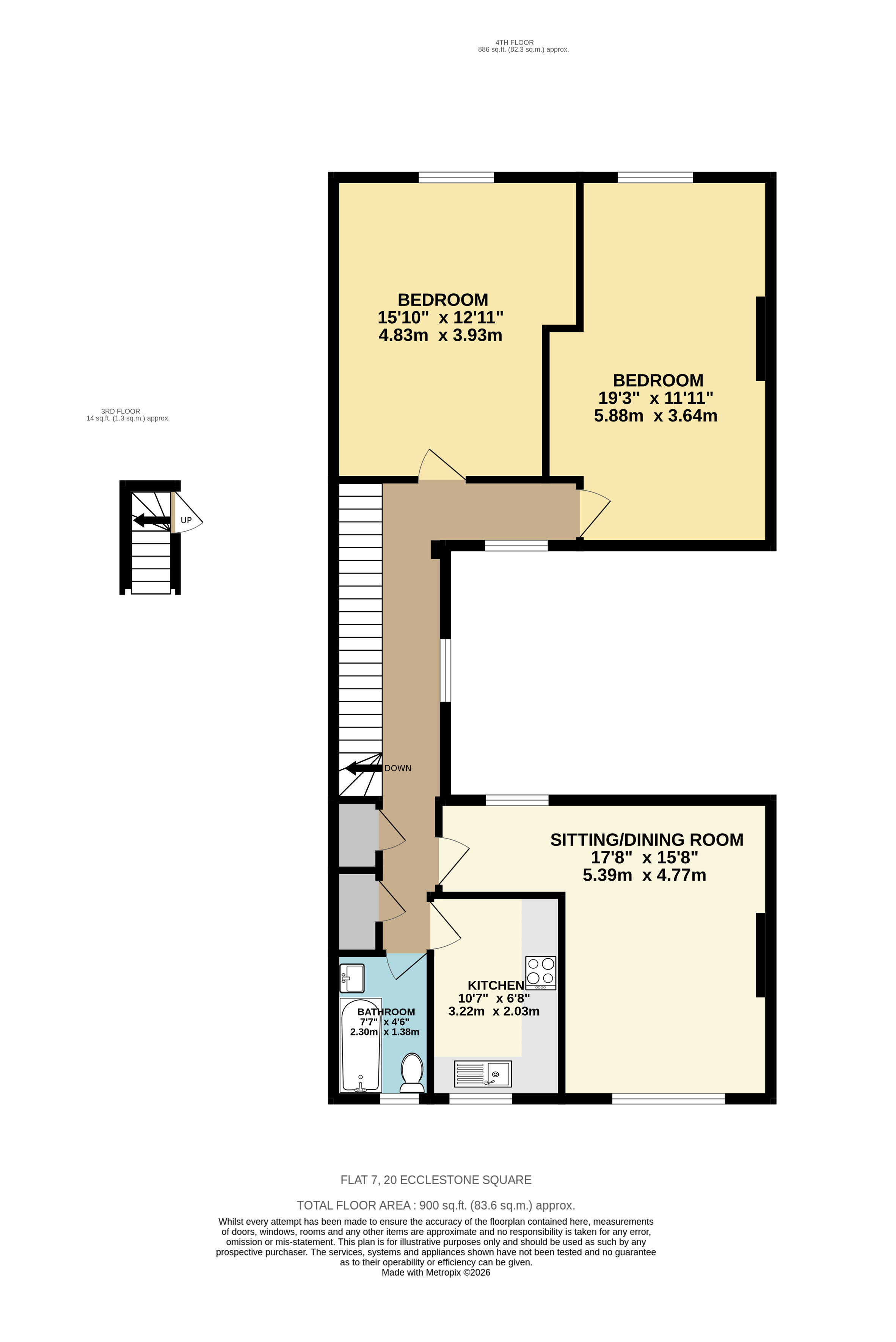20, Eccleston Square, London floorplan