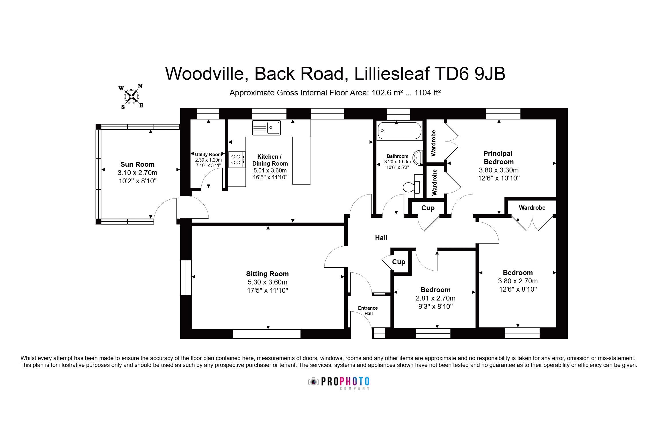 Woodville, Back Road, Melrose floorplan