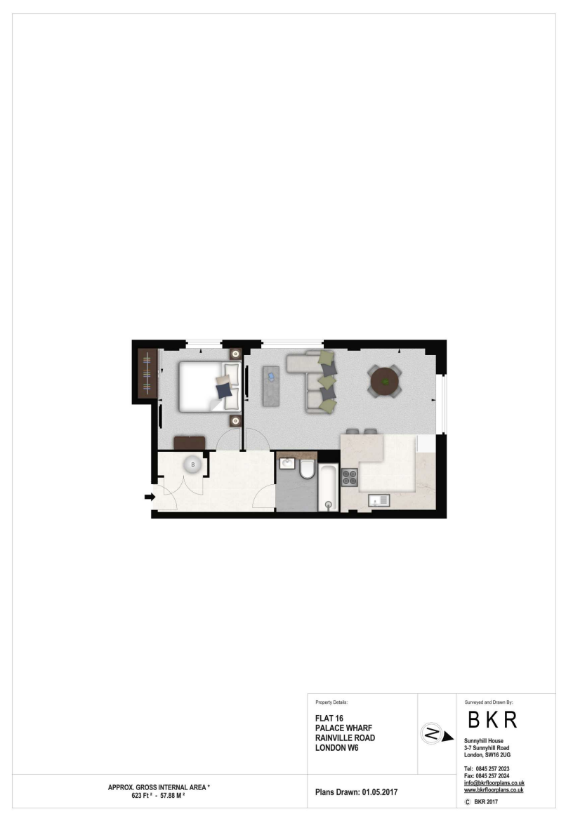 Palace Wharf,16, Rainville Road, London floorplan