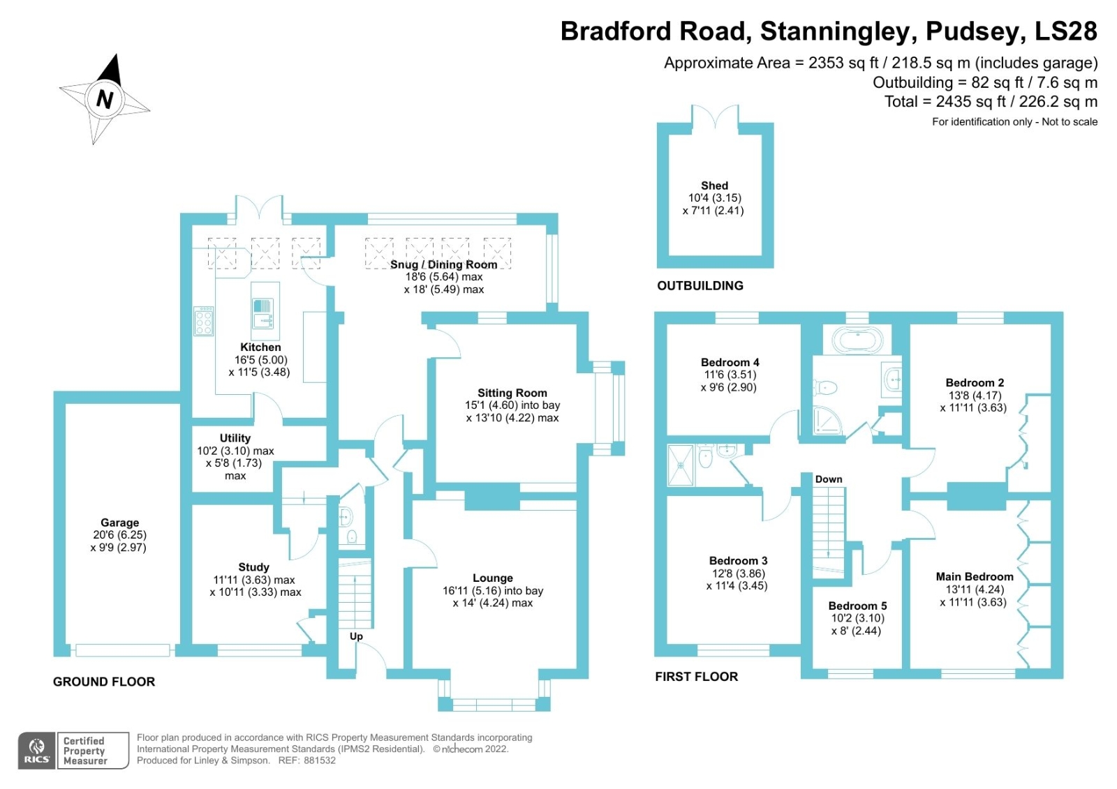Bradford Road, Woodhall, Pudsey LS28, 5 bedroom detached house for sale