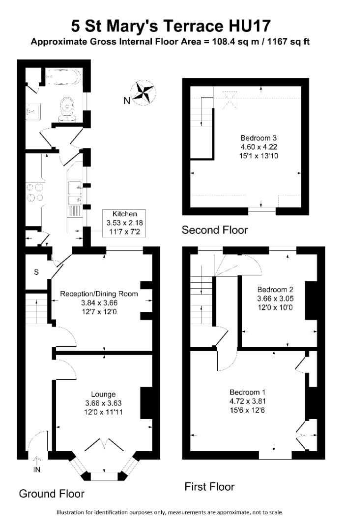 St. Marys Terrace, Beverley HU17, 3 bedroom terraced house for sale