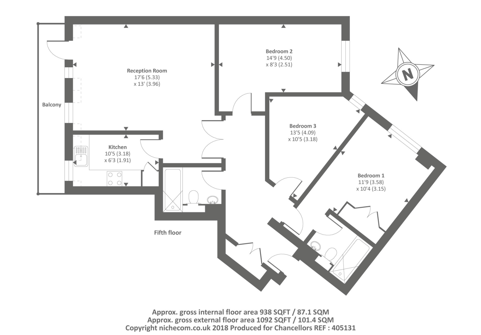 3 Bedrooms Flat to rent in Greville Road, London NW6,