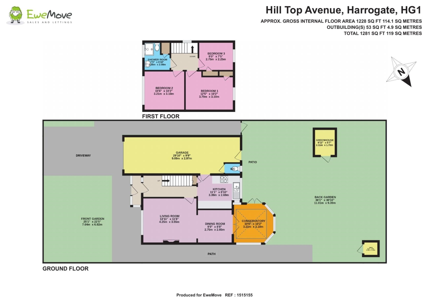107, Hill Top Avenue, Harrogate floorplan