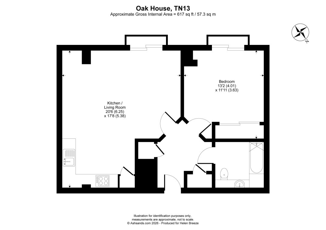 Flat 3, Oak House, Sevenoaks floorplan