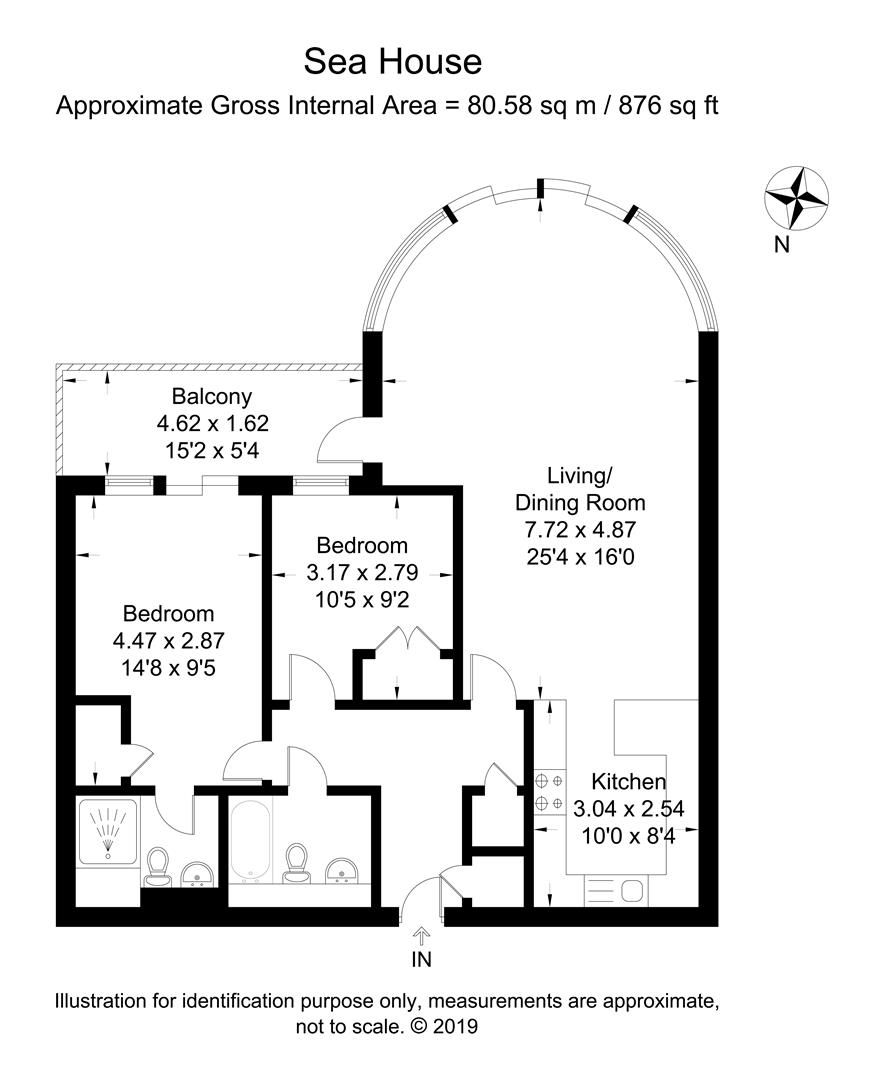 2 Bedrooms Flat for sale in Herbrand Walk, Bexhill-On-Sea TN39