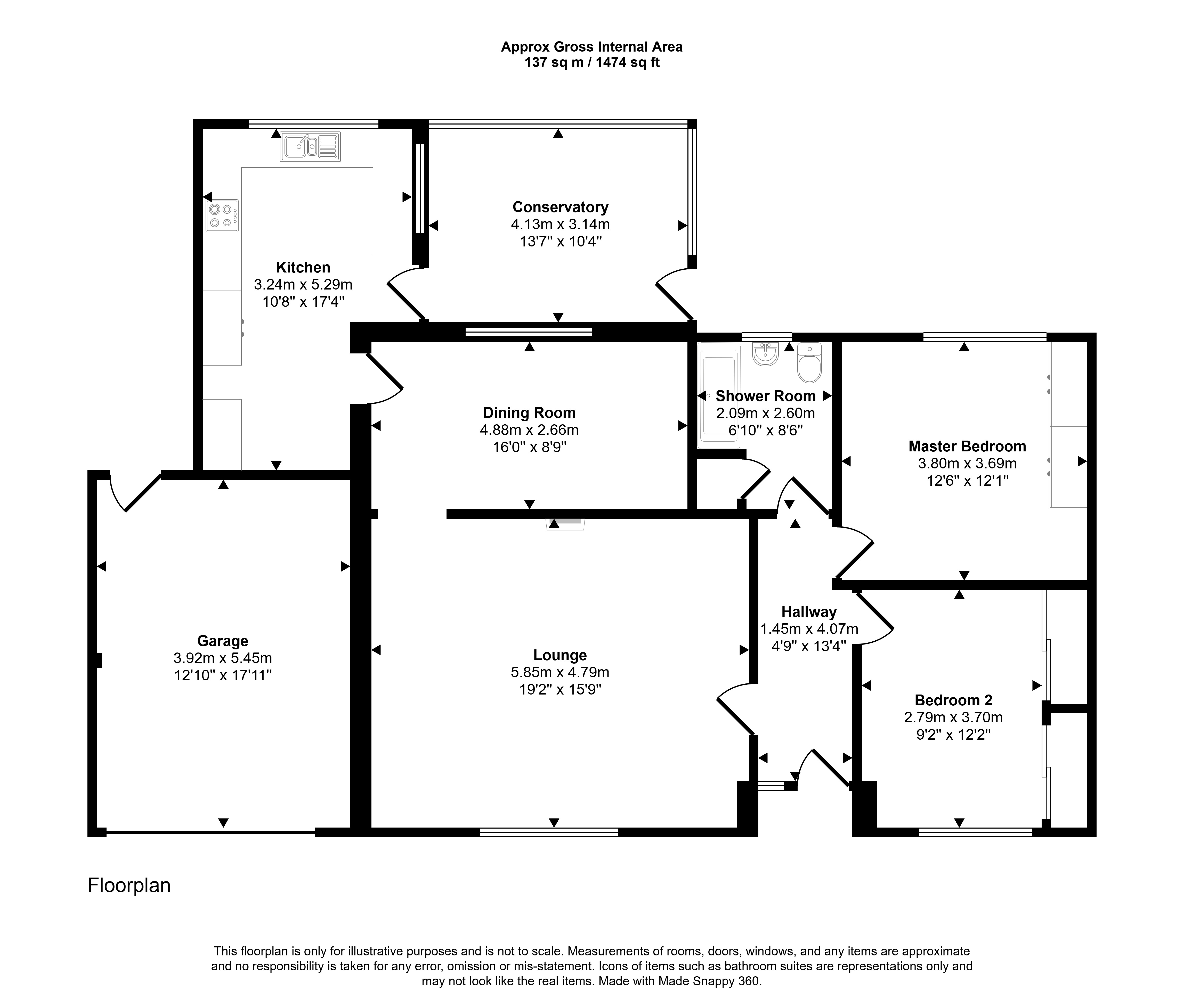 54, Windsor Drive, Stanley floorplan