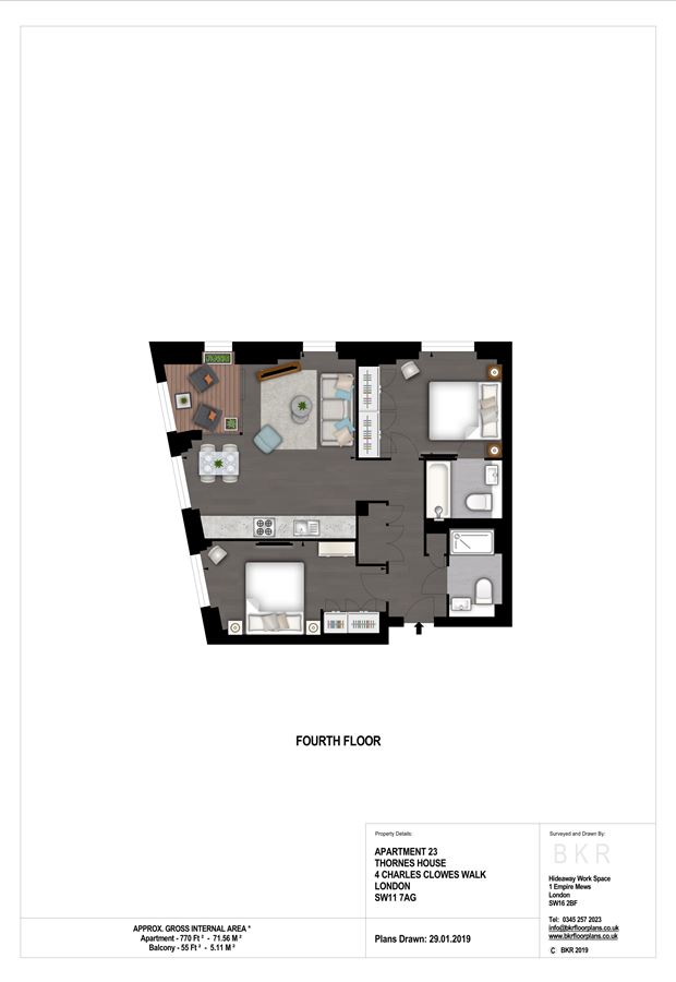 2 Bedrooms Flat to rent in 6-8 Charles Clowes Walk Nine Elms, London SW11