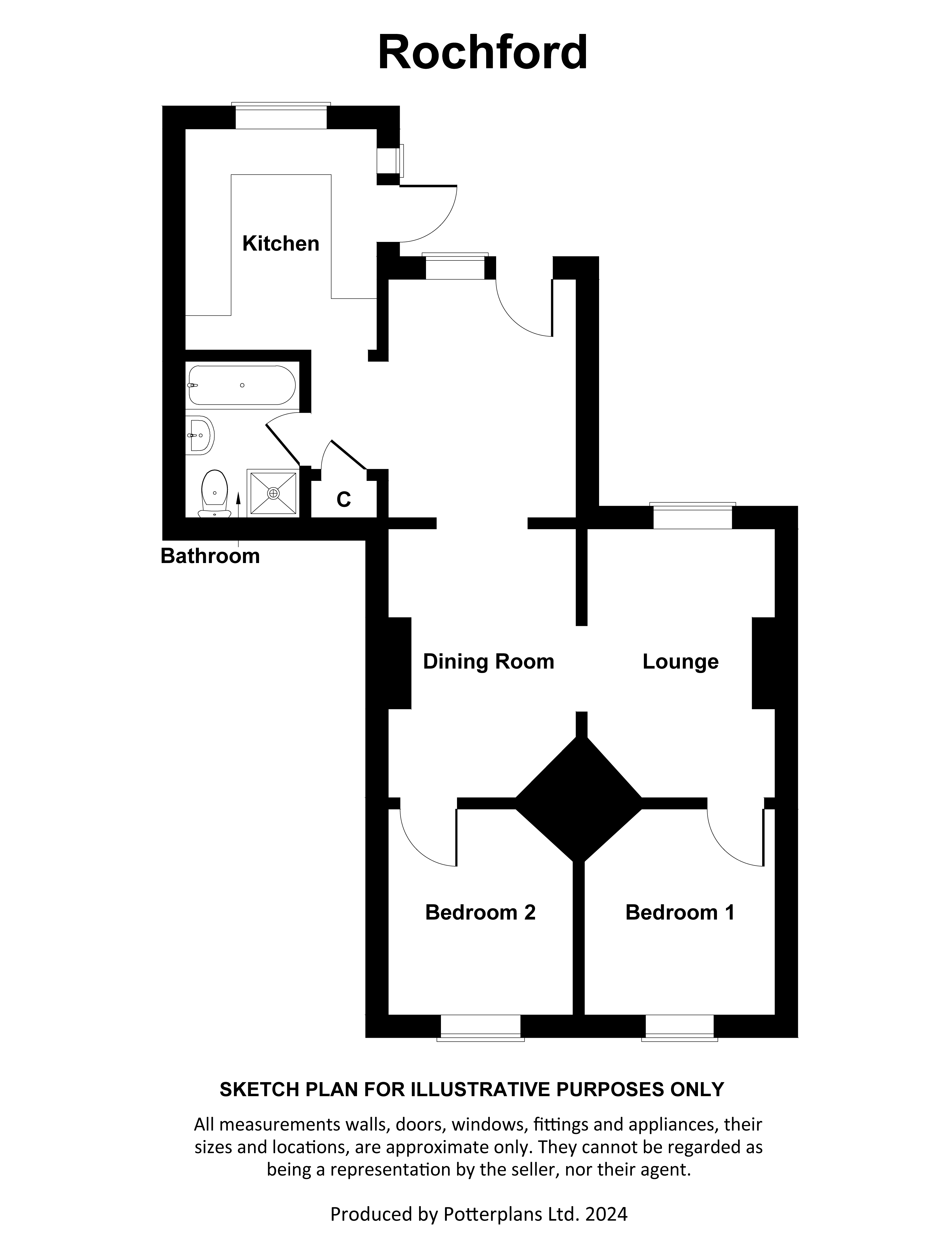 Valentine Cottage,, Ethelbert Road, Essex floorplan