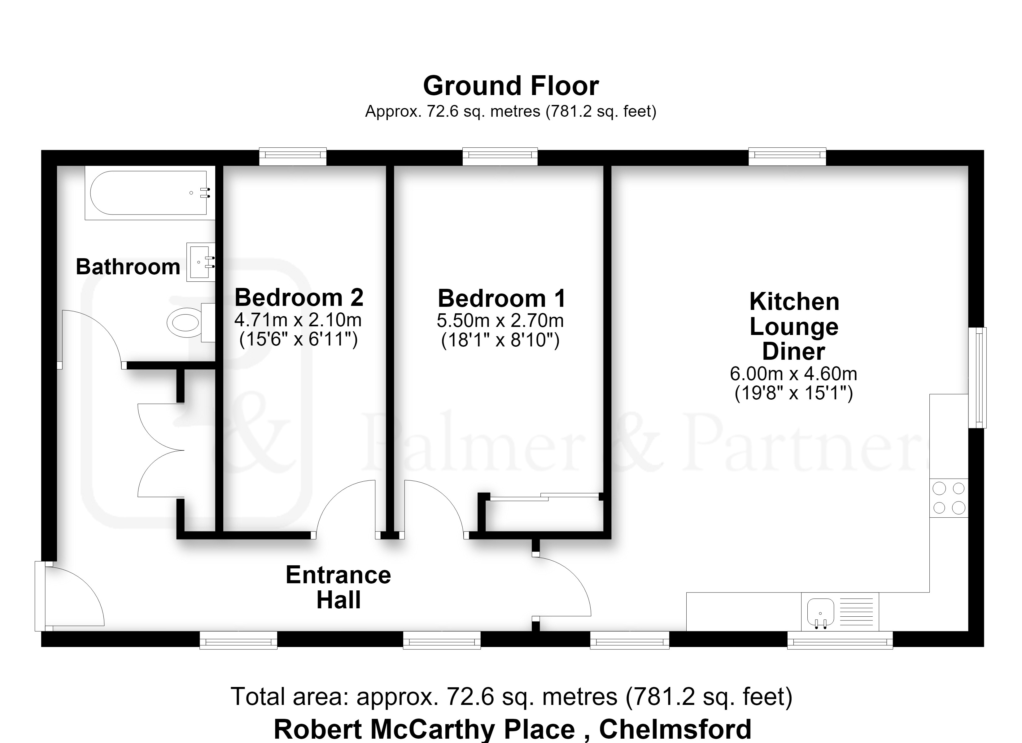 7, Robert McCarthy Place, Chelmsford floorplan
