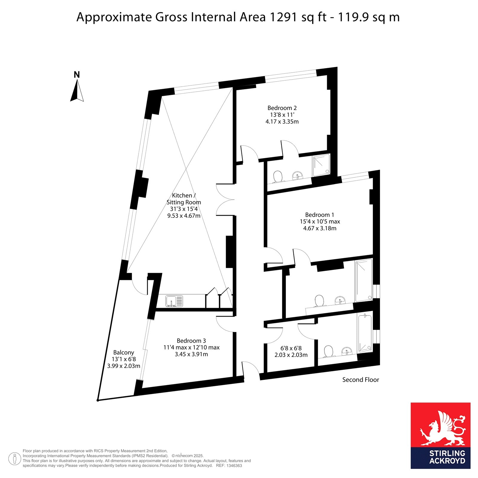 Flat 2, 35, London Lane, London floorplan