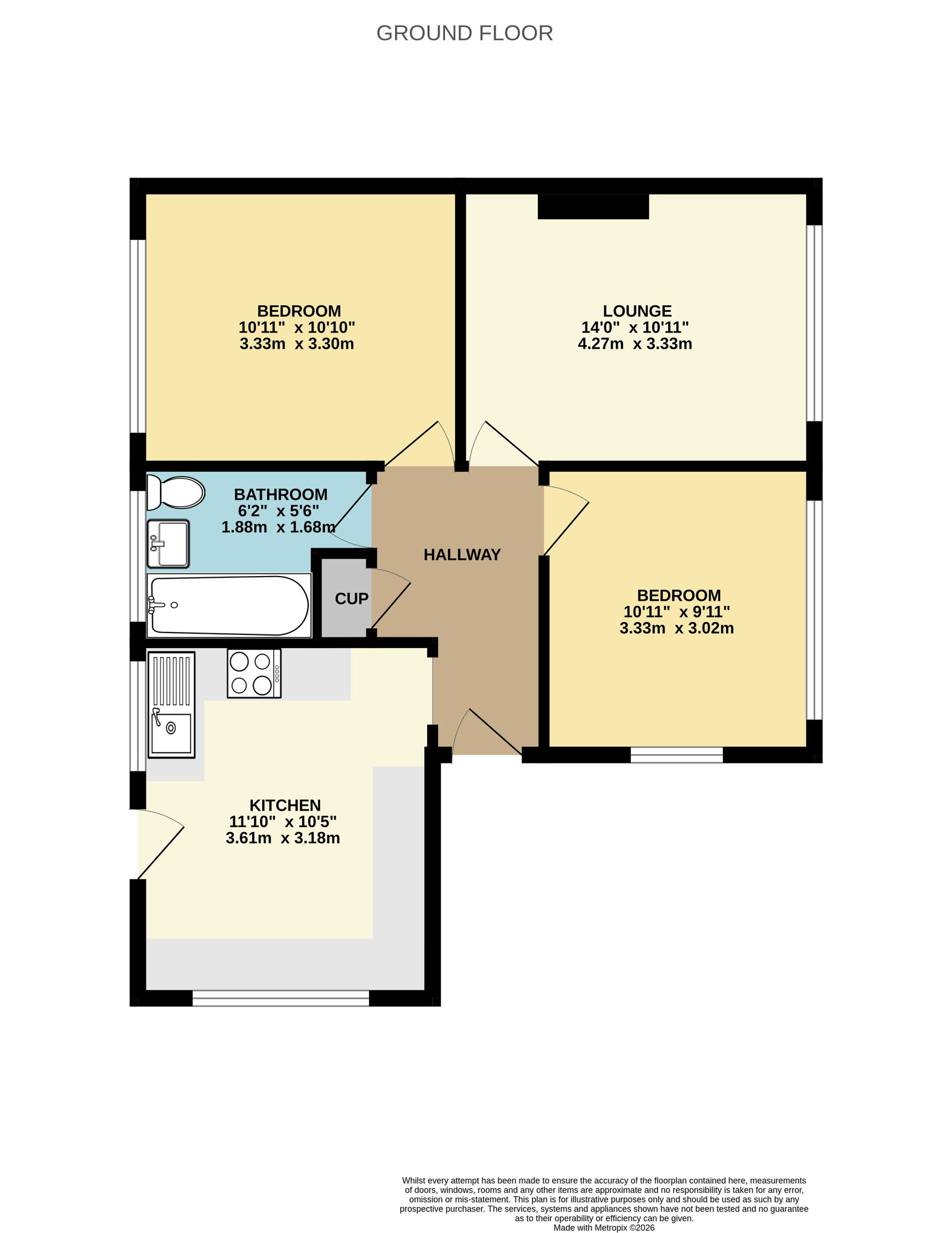 51, Warwick Crescent, Sittingbourne floorplan