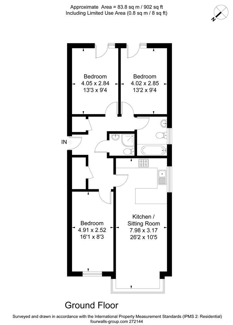 Acorn House, Flat 2 - 121A, Foxley Lane, Purley floorplan