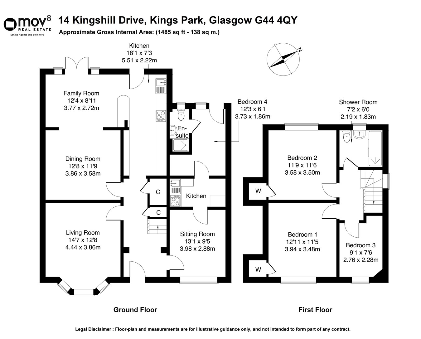 Kingshill Drive, Kings Park, Glasgow G44, 4 bedroom end terrace house