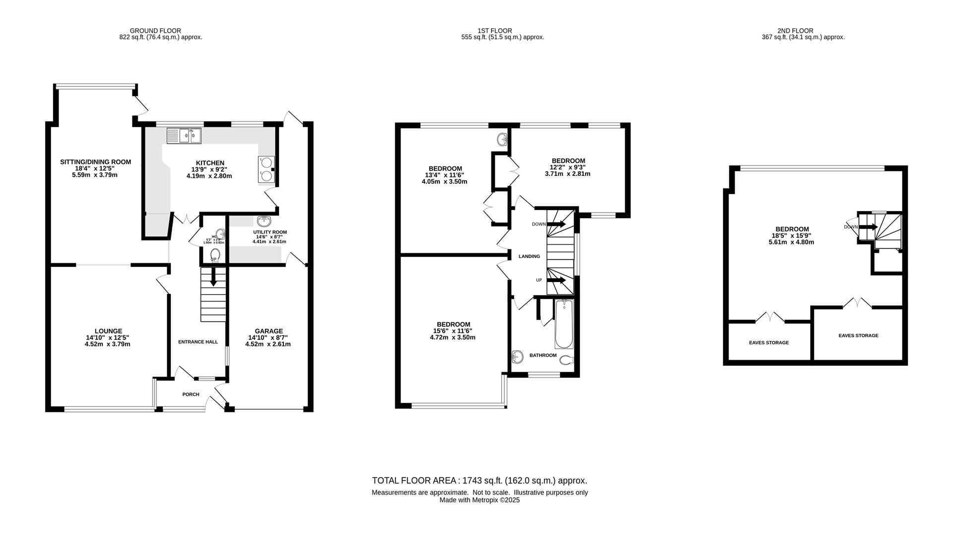 58, Onslow Gardens, Ongar floorplan