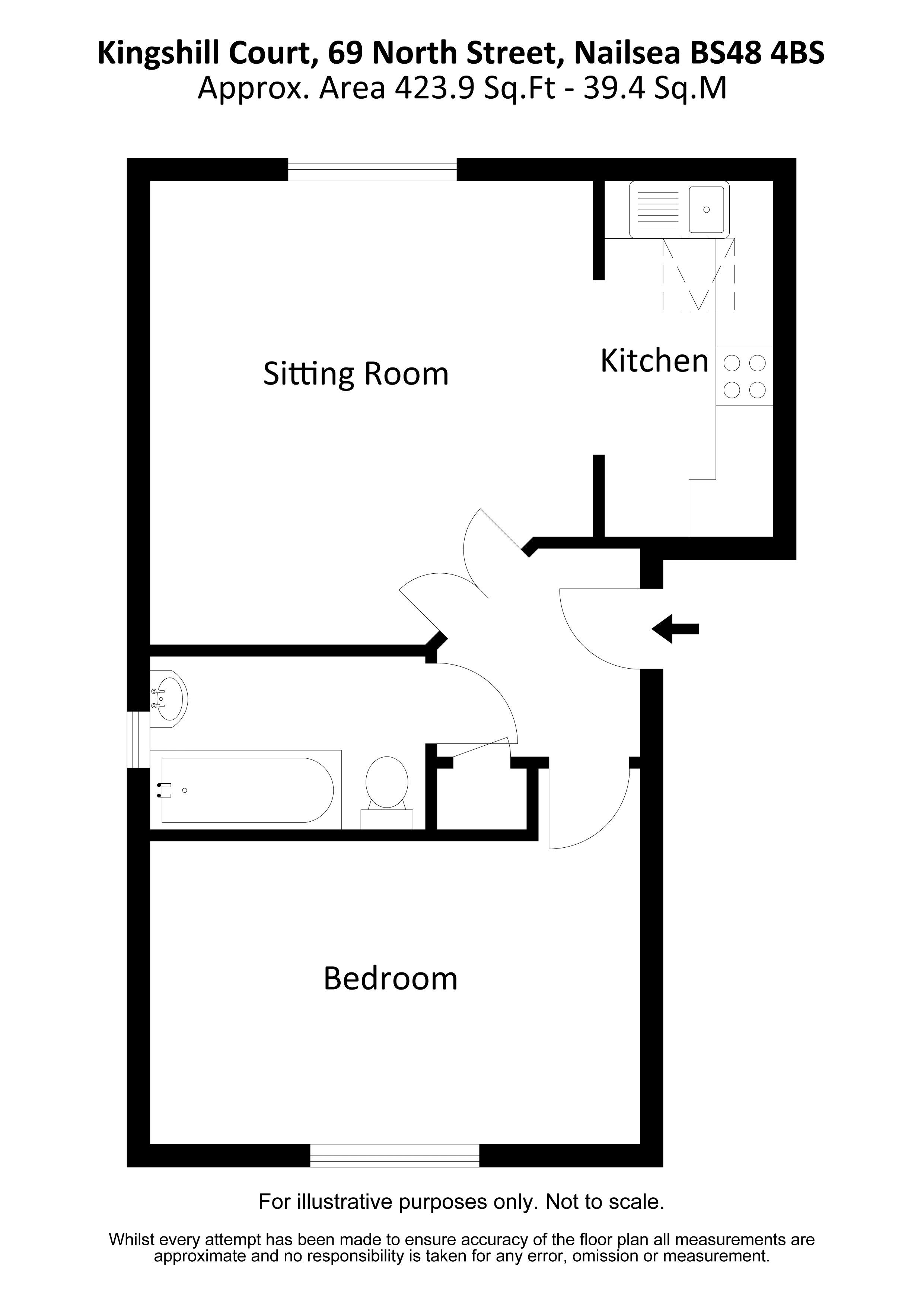 Flat 6 Kingshill Court, 69, North Street, Nailsea floorplan
