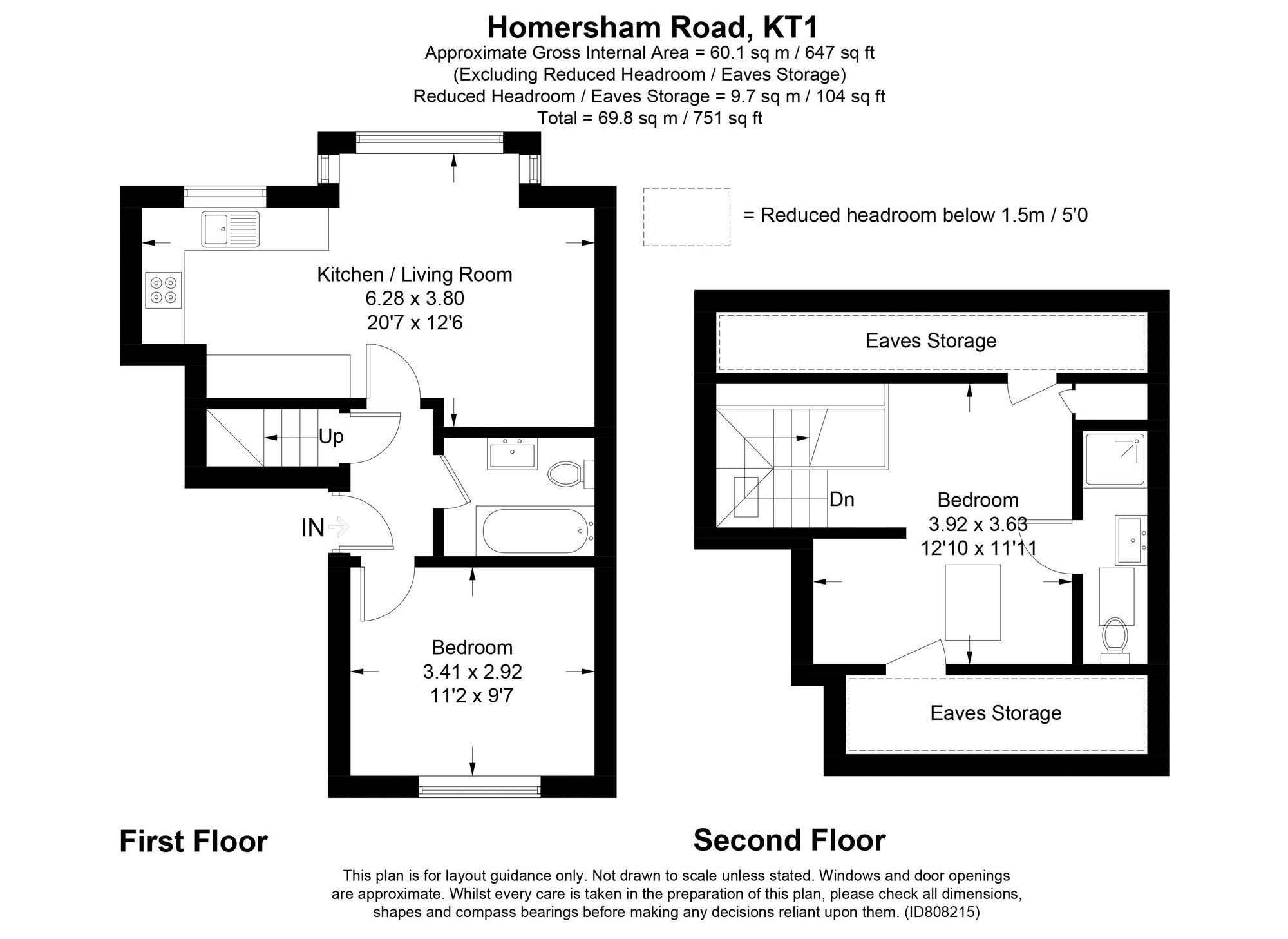 Flat 3, 51 Homersham Road, 51 Homersham Road, Kingston Upon Thames floorplan