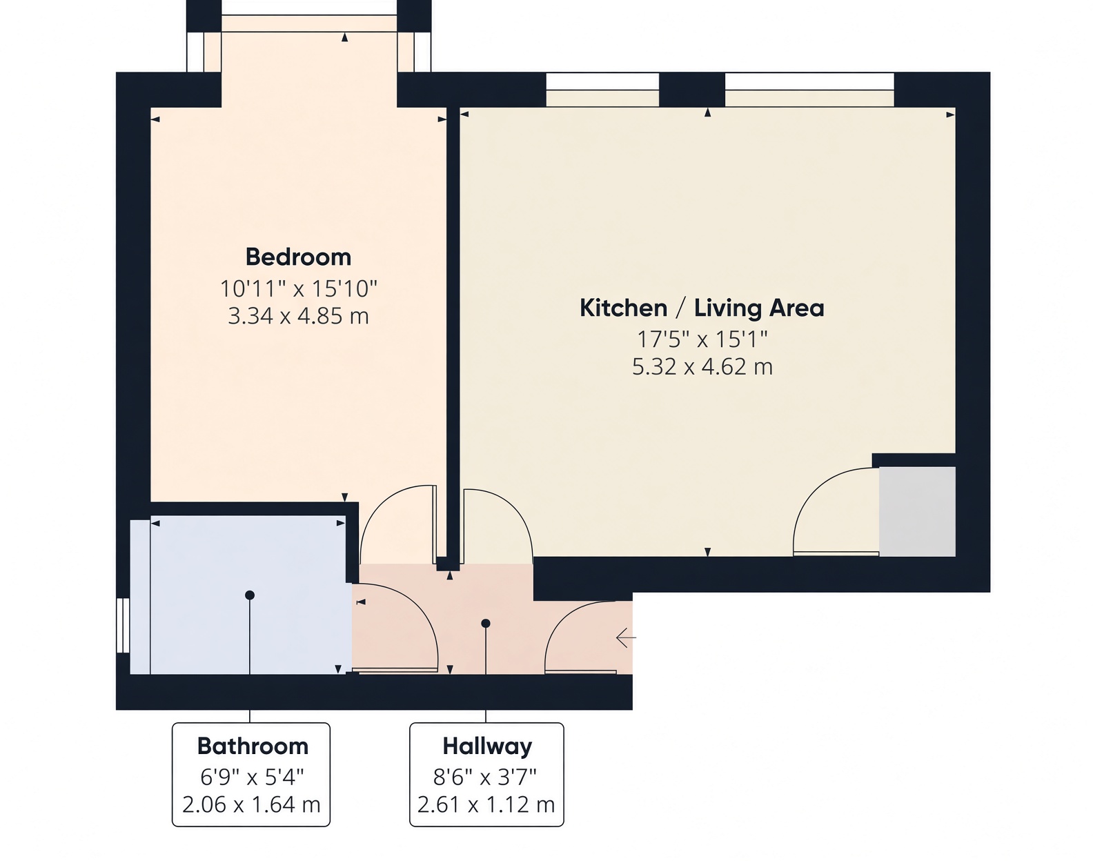 Flat 4 Fern Court, 56-58, Ferndale Road, Ashford floorplan