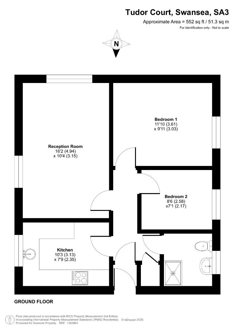 7, Tudor Court, Swansea floorplan