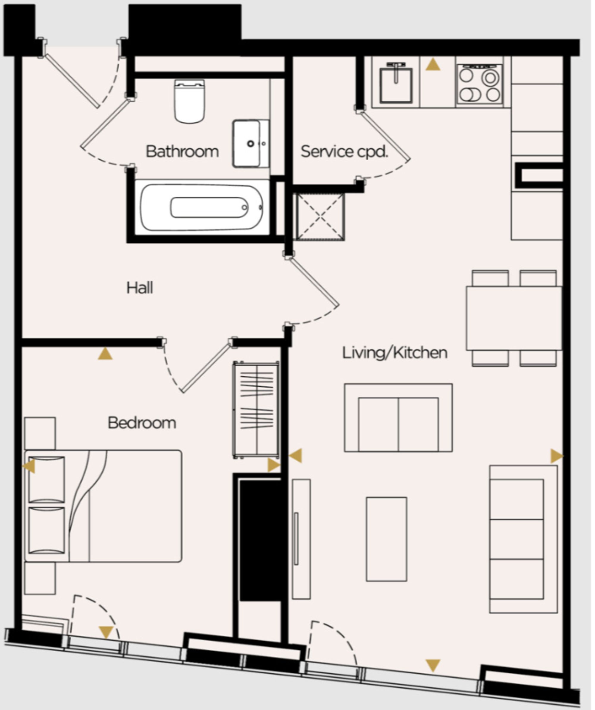 Flat B1402, 9 Owen Street, Manchester floorplan