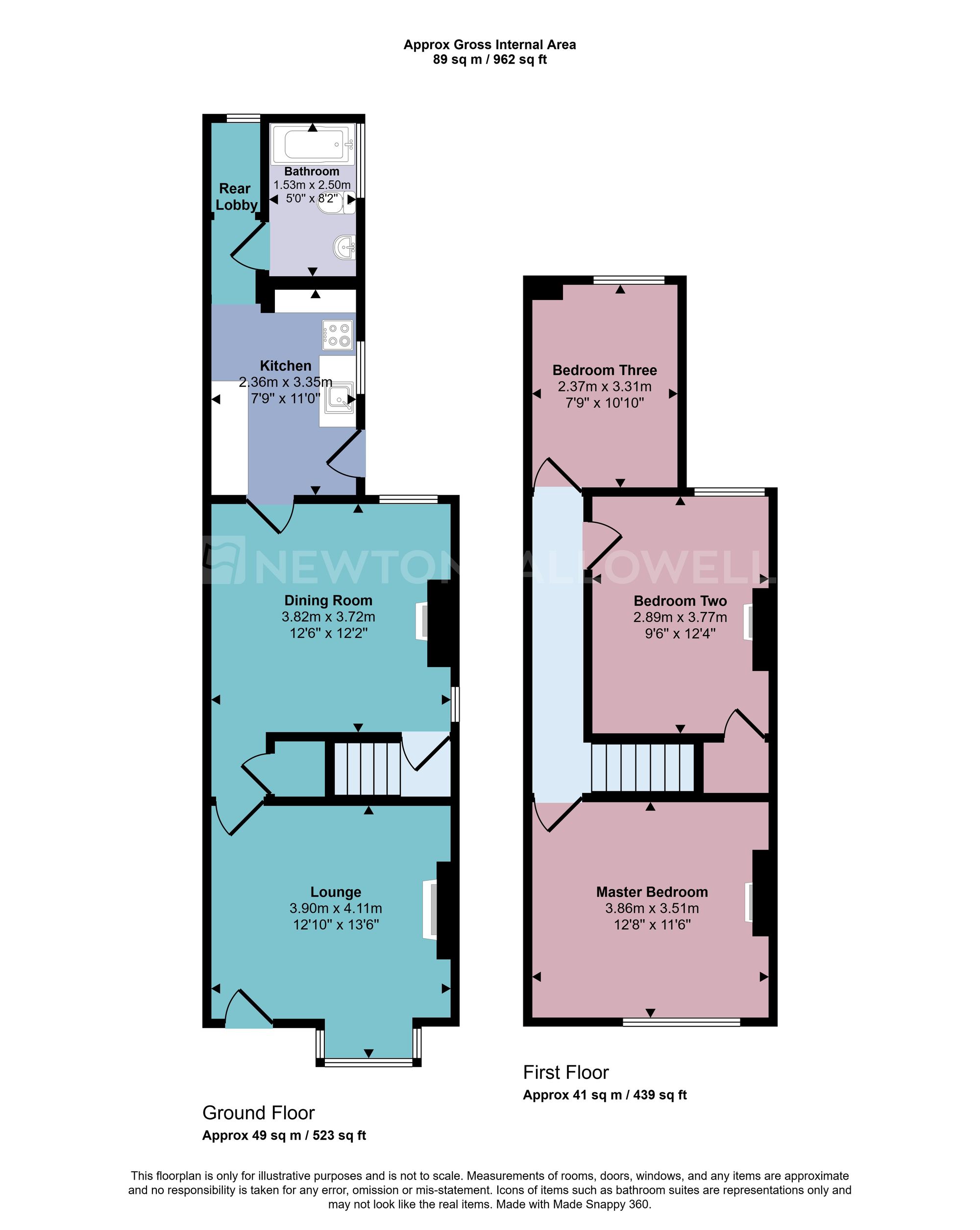 88 Crescent Road, Coalville floorplan