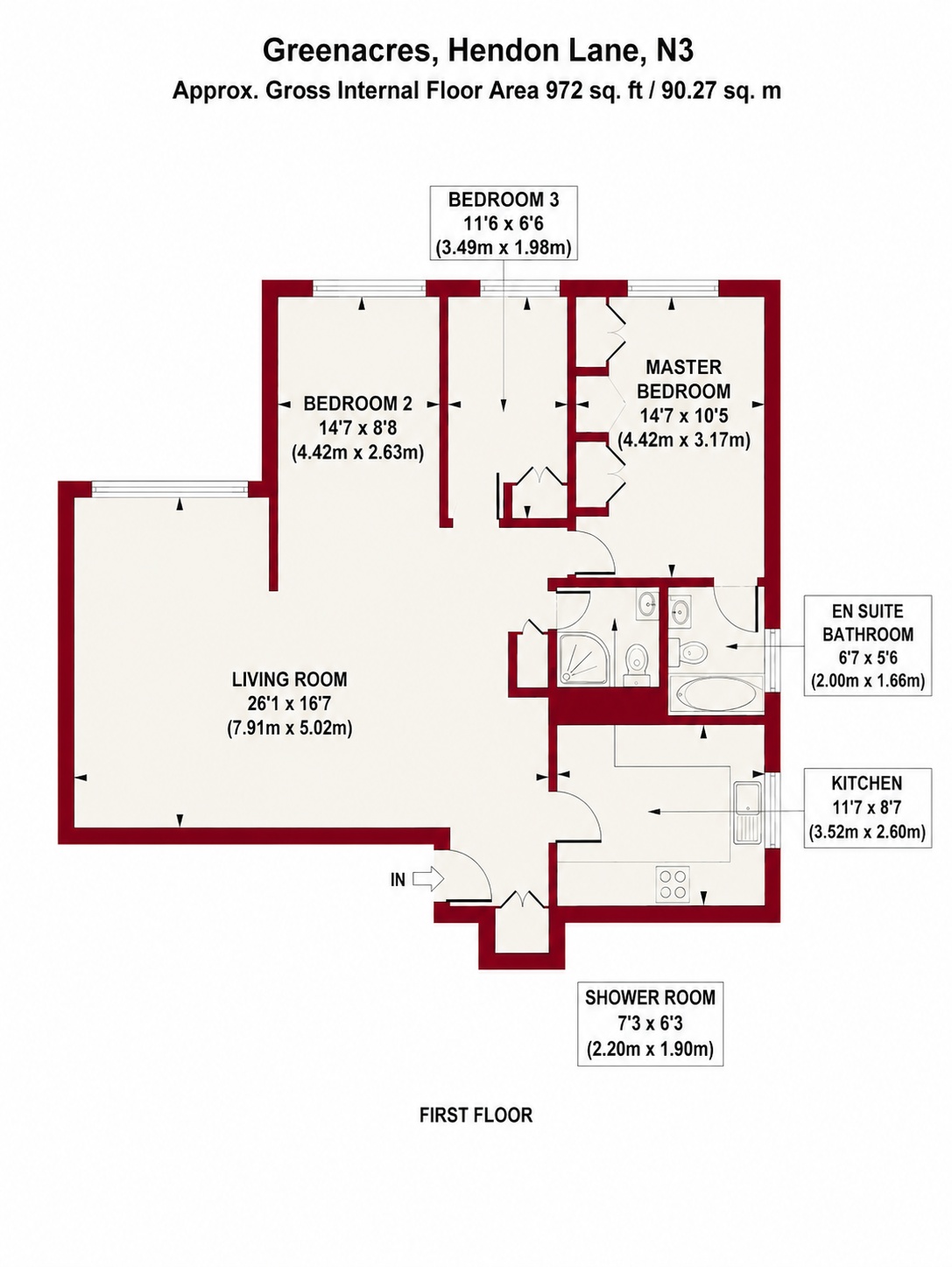 7 Greenacres, Hendon Lane, London floorplan