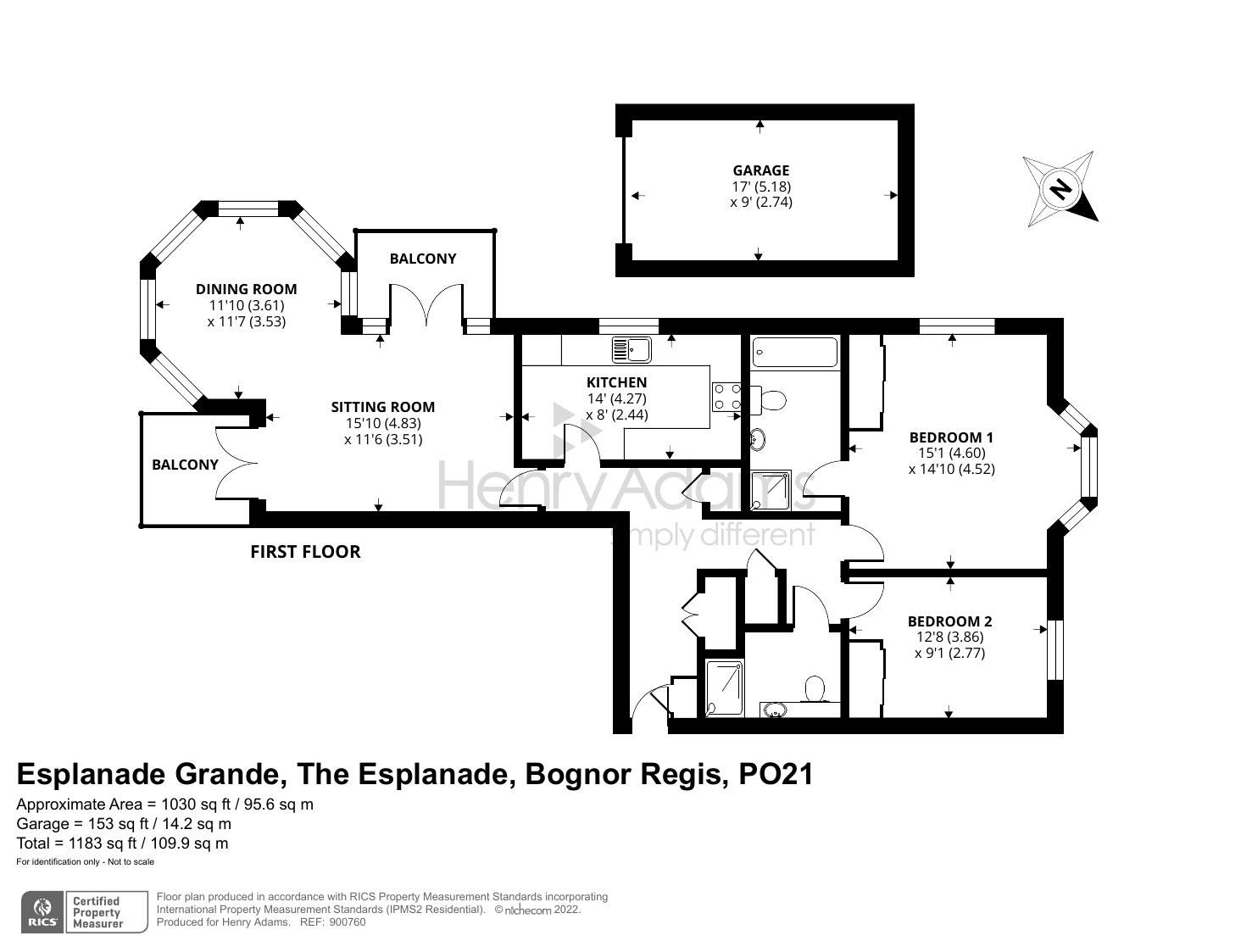 Esplanade Grande, The Esplanade, Bognor Regis PO21, 2 bedroom flat for