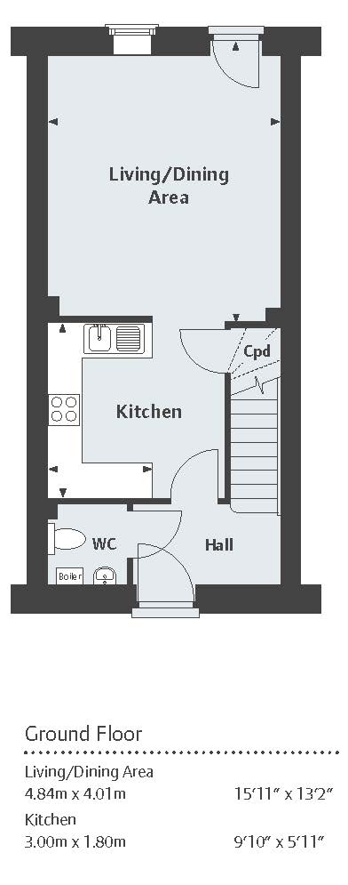 2 bedroom terraced house for sale in Victory Fields, Upper 