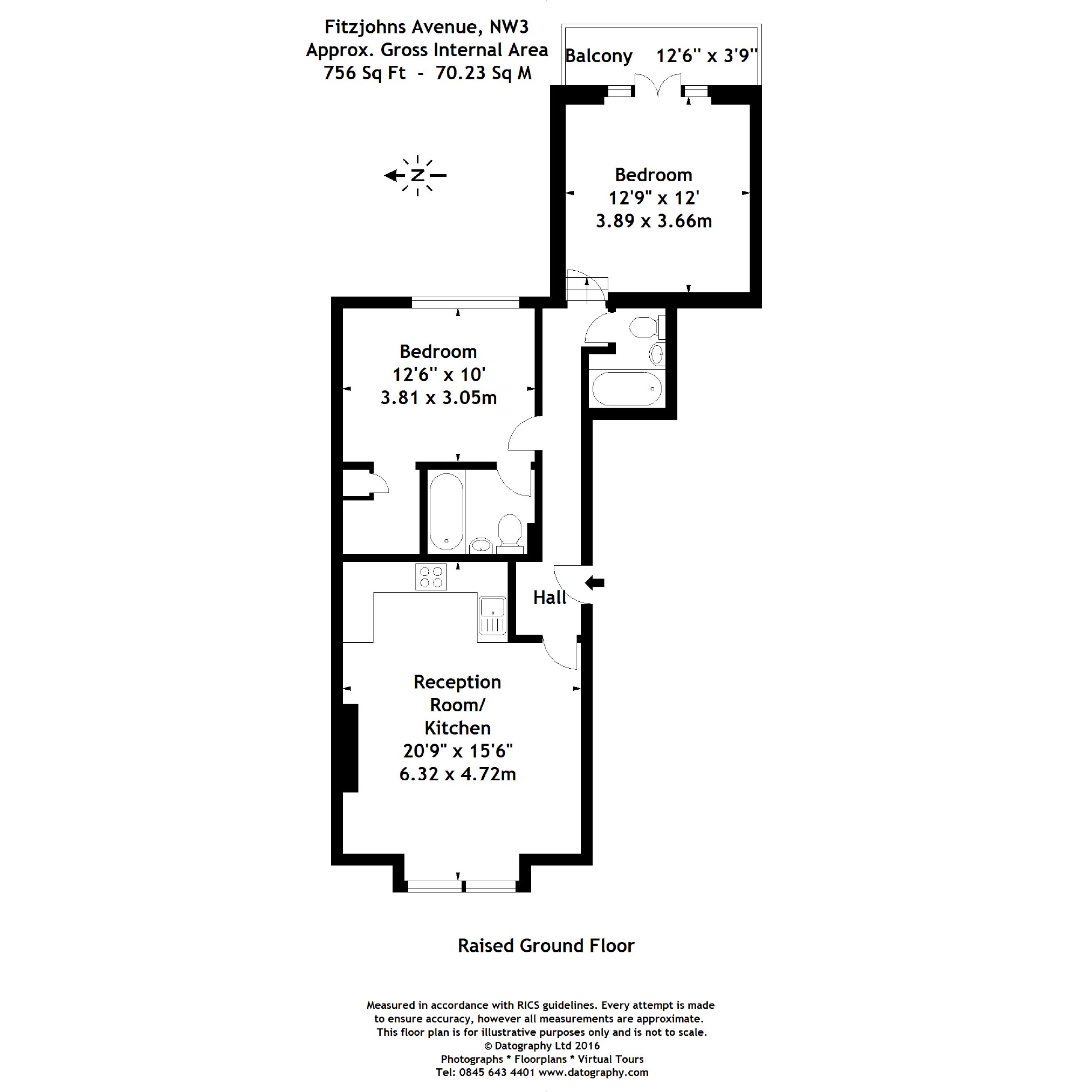 2 Bedrooms Flat to rent in Fitzjohns Avenue, Hampstead, London NW3