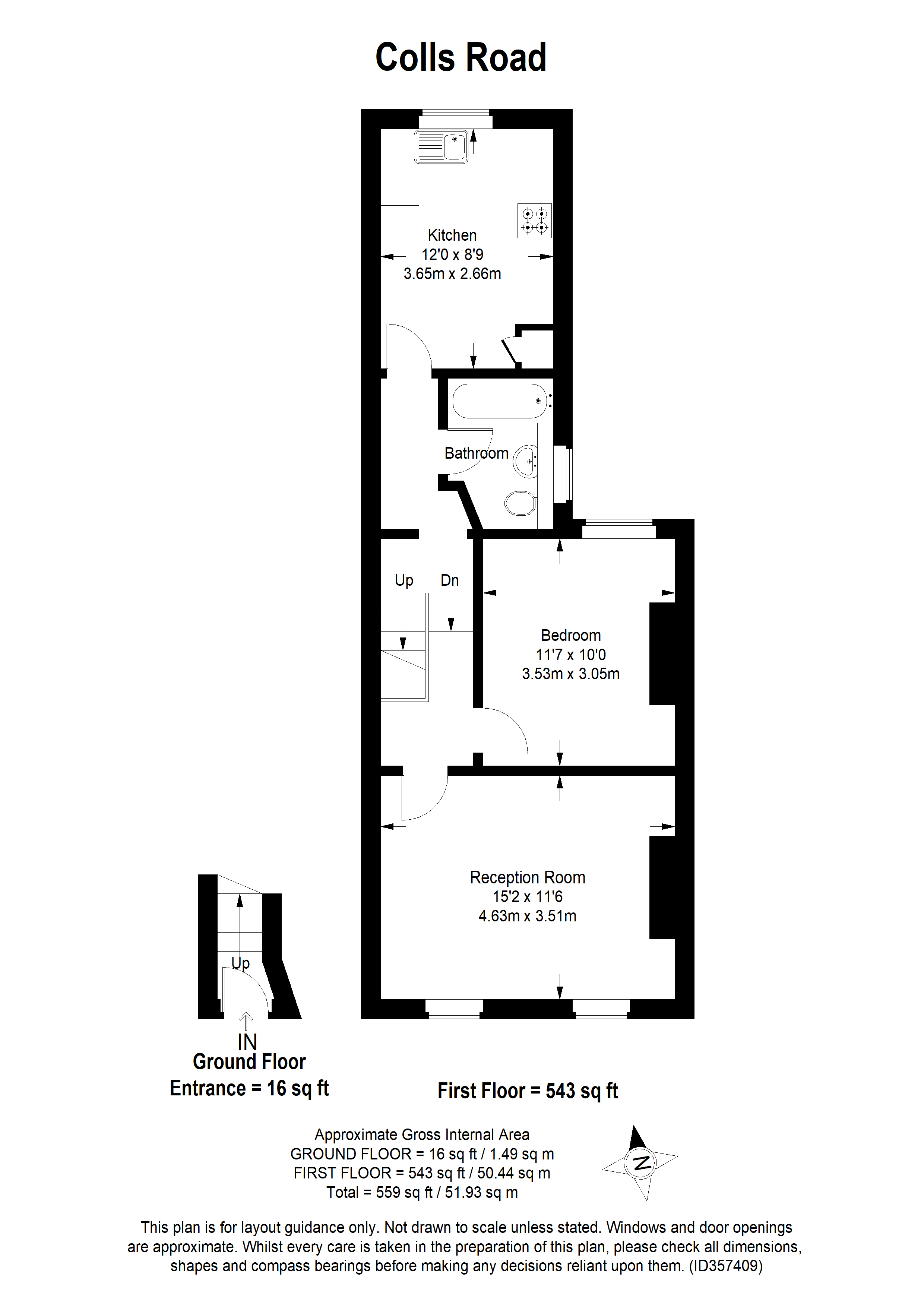 26b, Colls Road, Peckham floorplan