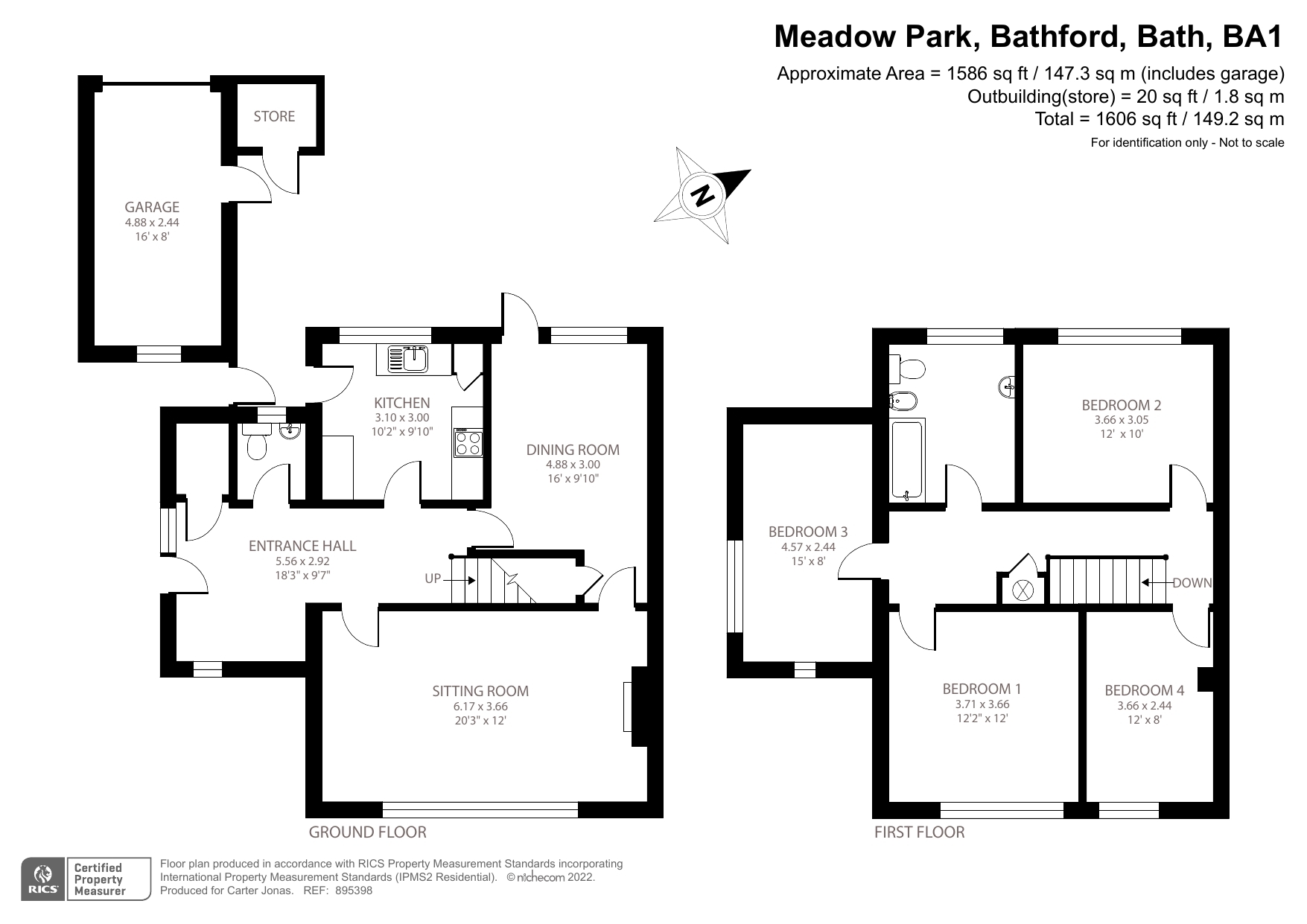 Meadow Park, Bathford, Bath, Somerset BA1, 4 bedroom semidetached